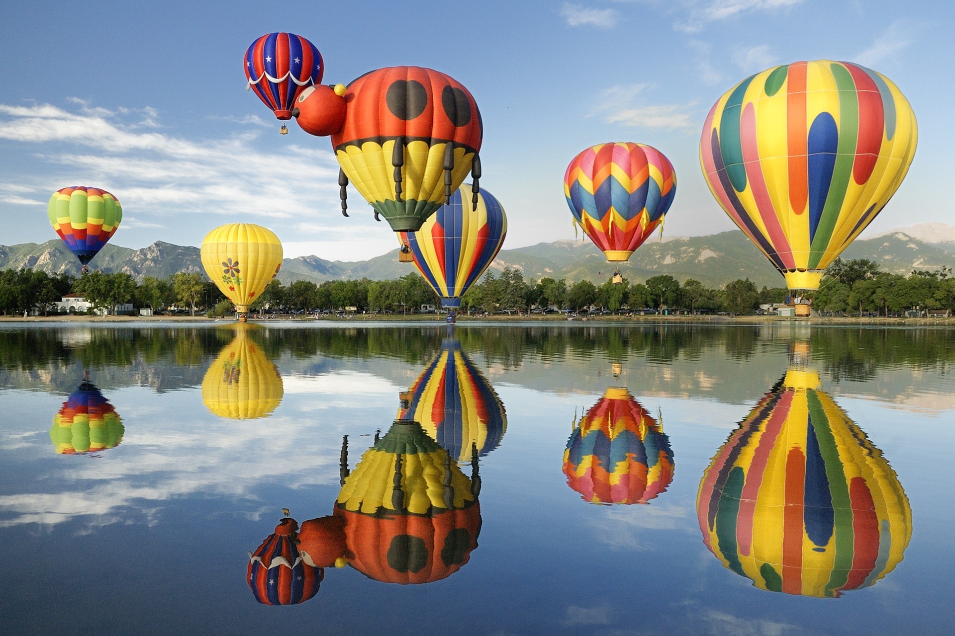 Albuquerque International Balloon Fiesta High Definition Wallpaper Colorful Albuquerque County Town New Mexico State USA United States Small Towns