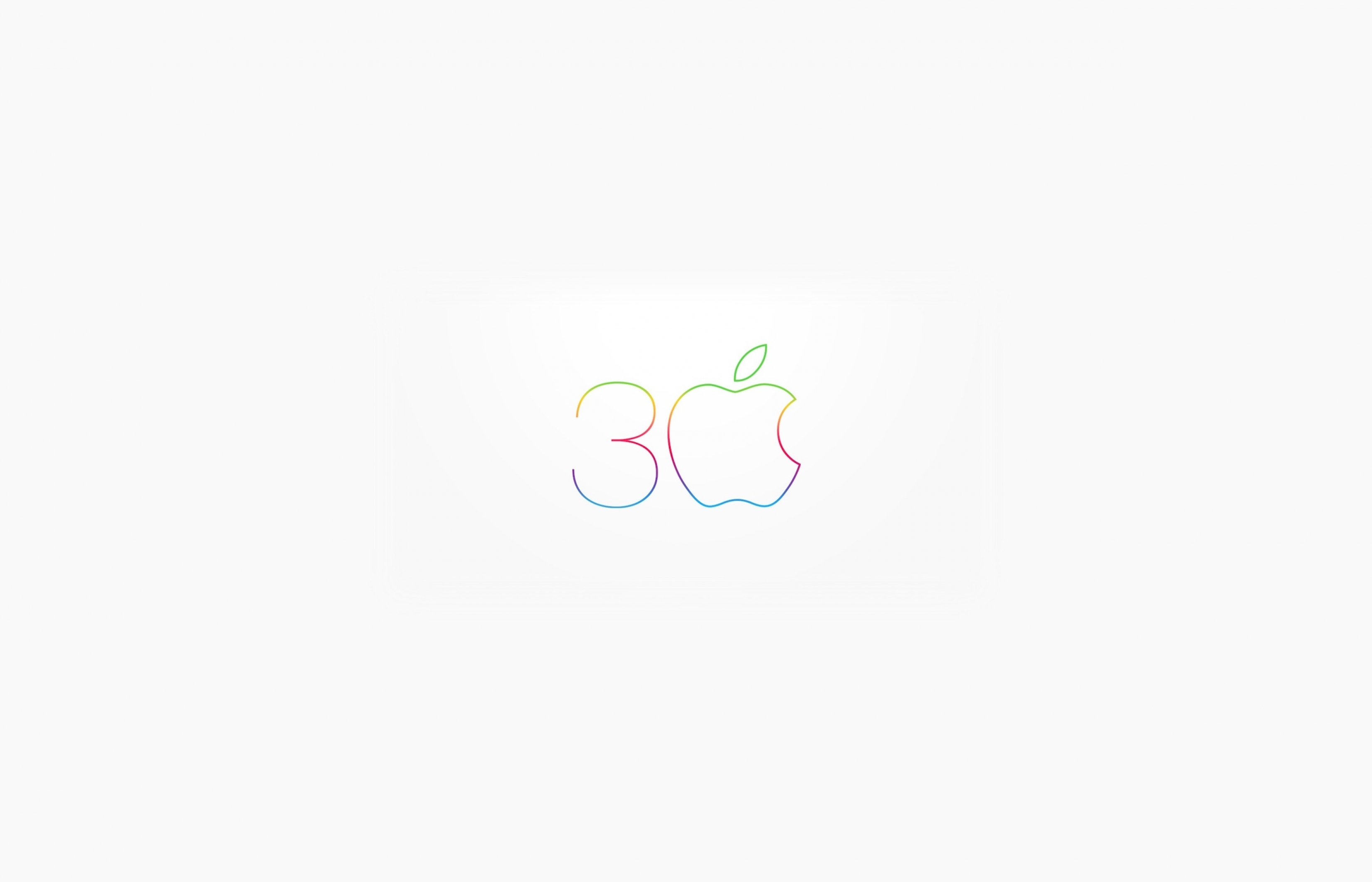 Apple Logo 30 White And Rainbow