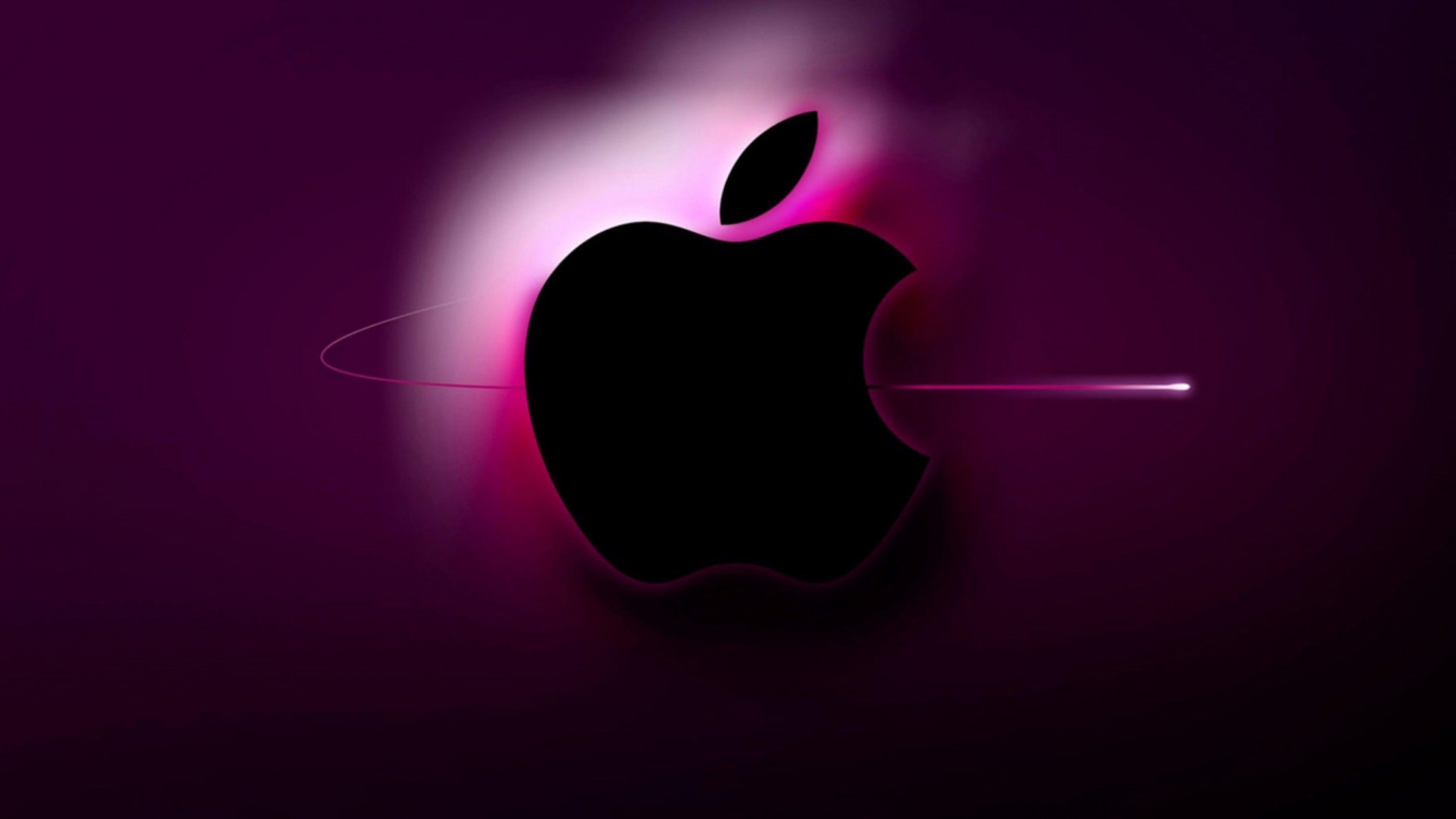 Apple Logo 3d Pink Dark wallpaper for Apple iPhone, Apple Watch, Mac, iPad and Apple Watch