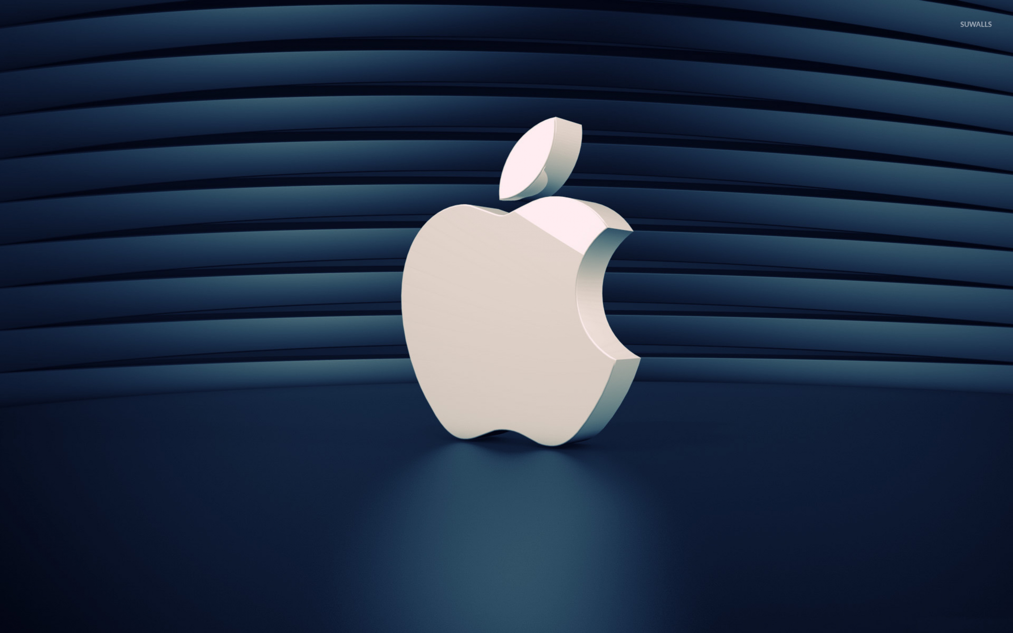 Apple Logo 3d White wallpaper for Apple iPhone, Apple Watch, Mac, iPad and Apple Watch