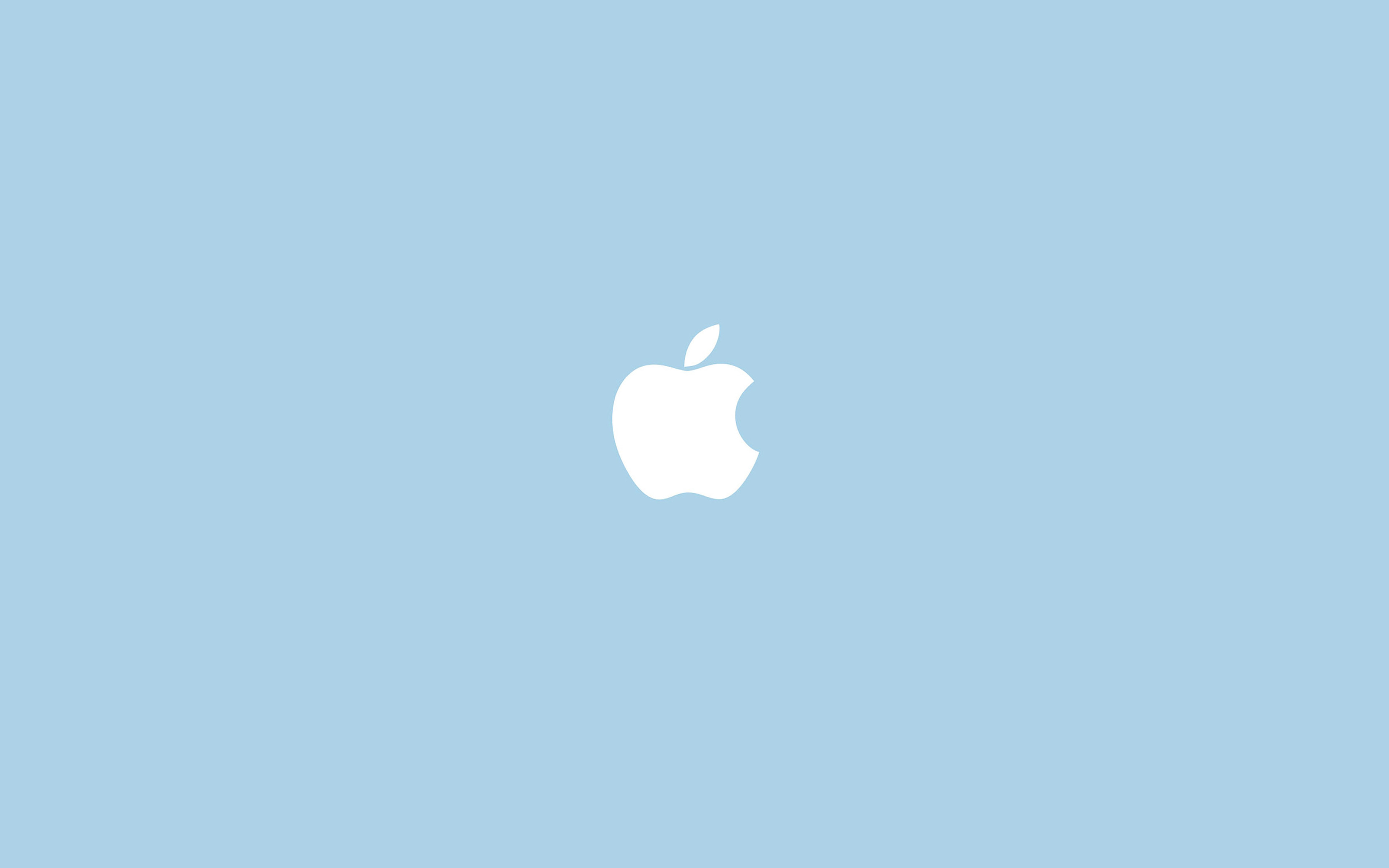 Apple Incorporated Logo Baby Blue Minimalist For macOS HD 4K