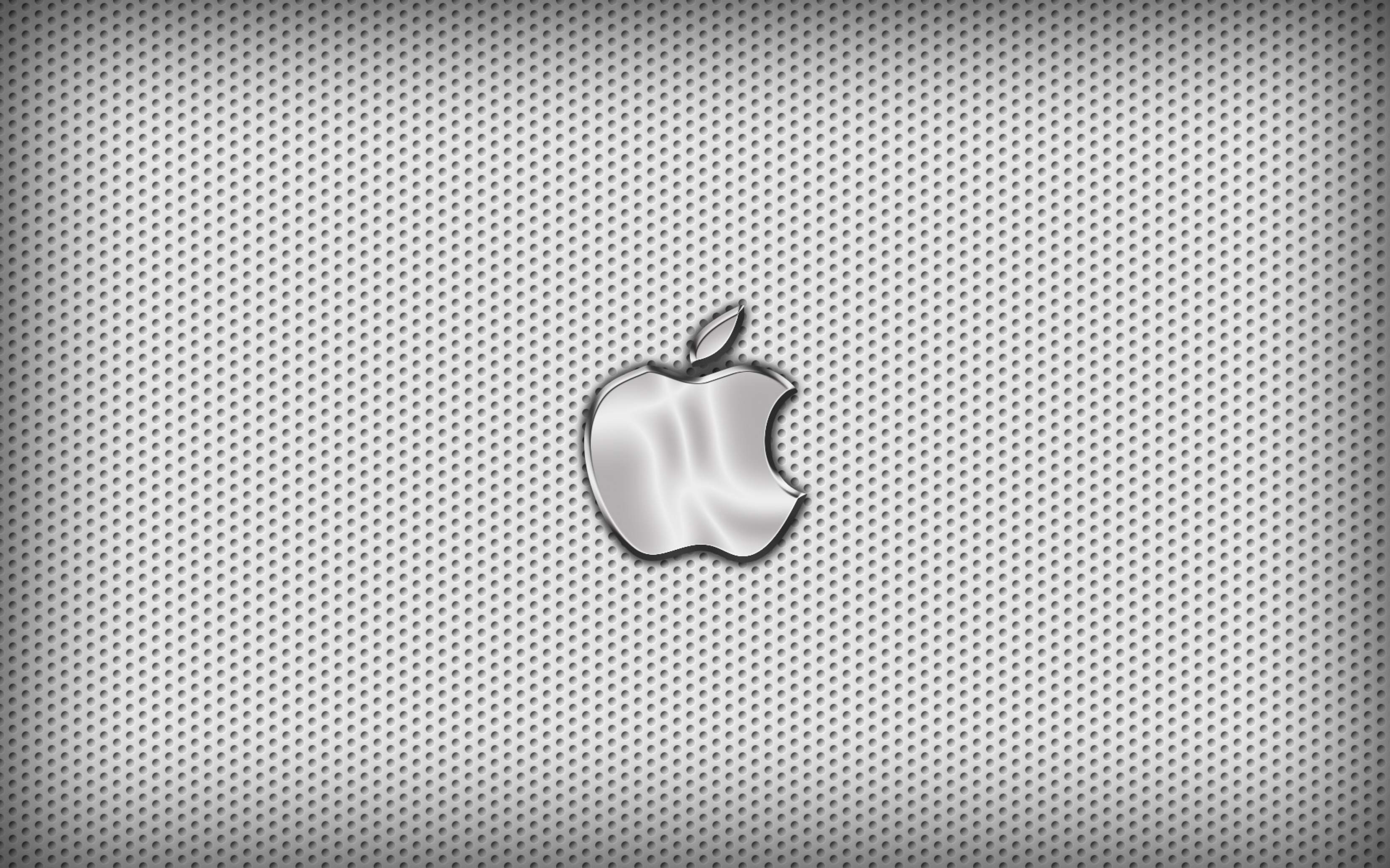 Apple Logo Brushed Steel Aliminium Texture 3D Rendered wallpaper for Apple iPhone, Apple Watch, Mac, iPad and Apple Watch