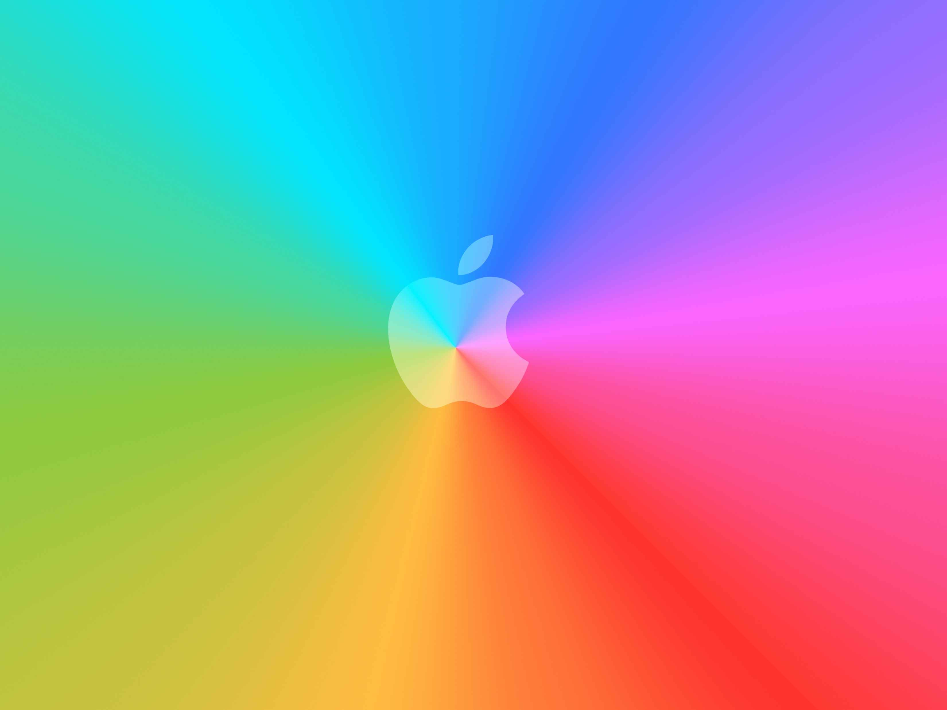 Apple Logo Circular Rainbow Gradient