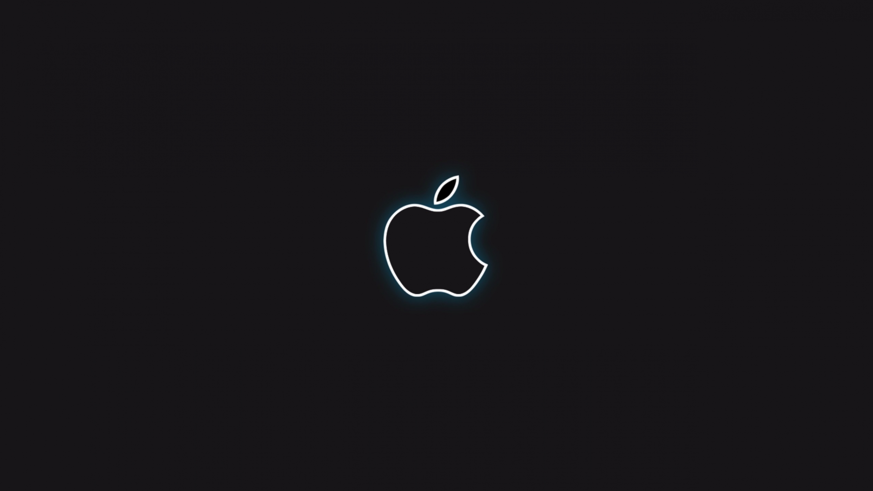 Apple Logo Dark Black Neon