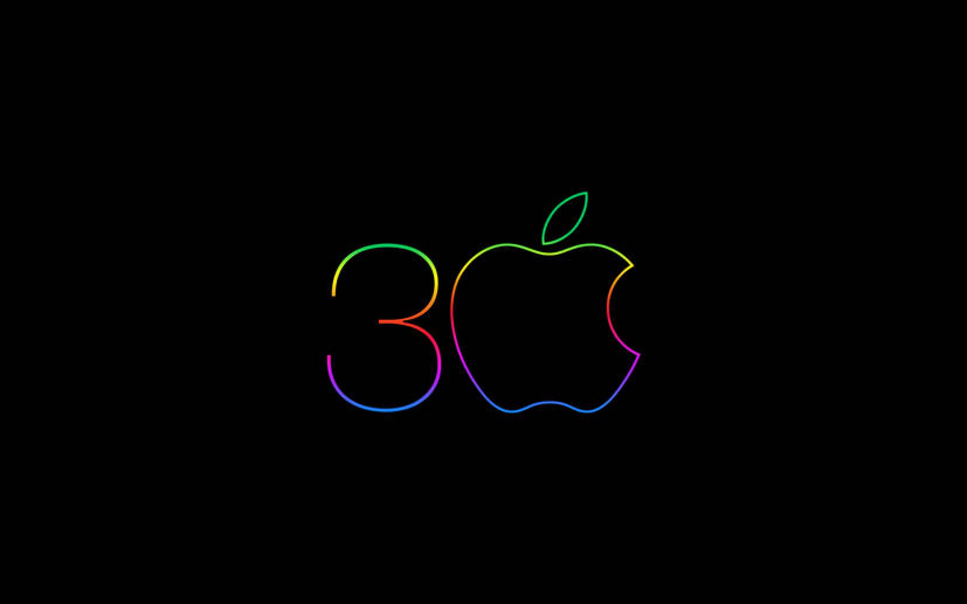 Apple Logo Outline 30 Rainbow wallpaper for Apple iPhone, Apple Watch, Mac, iPad and Apple Watch