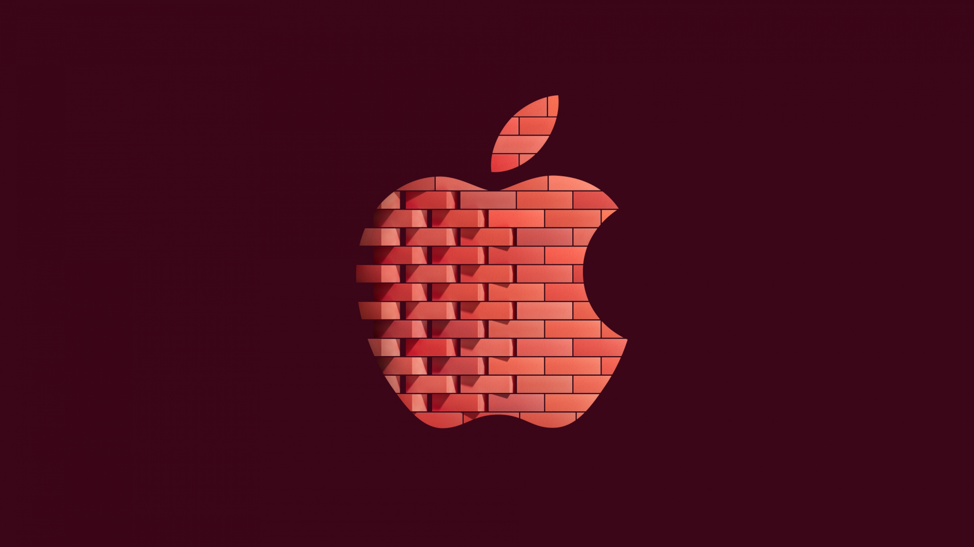 Apple Red Bricks Logo wallpaper for Apple iPhone, Apple Watch, Mac, iPad and Apple Watch