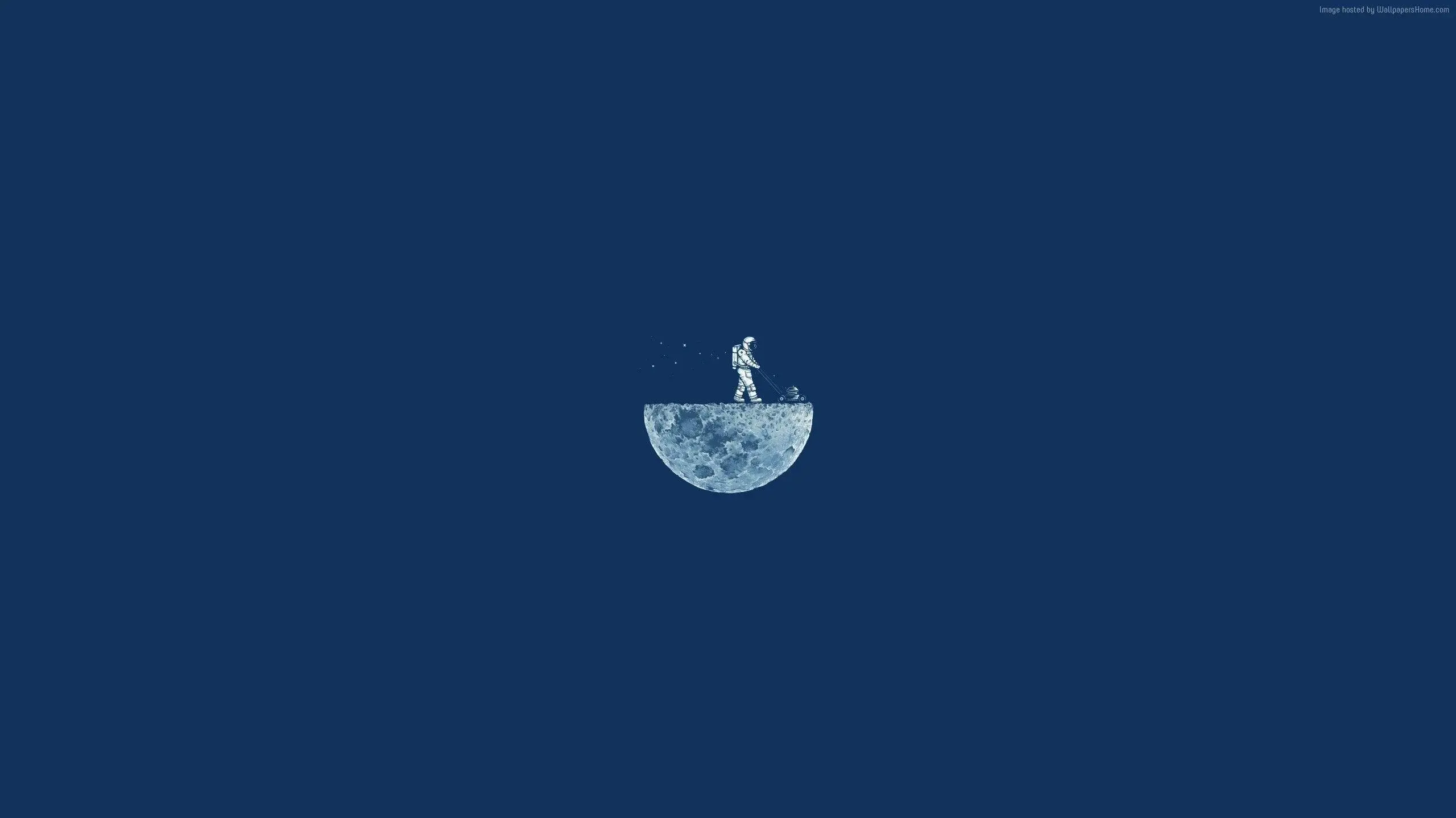 Astronaut Moon Blue Minimalist For macOS HD 4K wallpaper for Apple iPhone, Apple Watch, Mac, iPad and Apple Watch