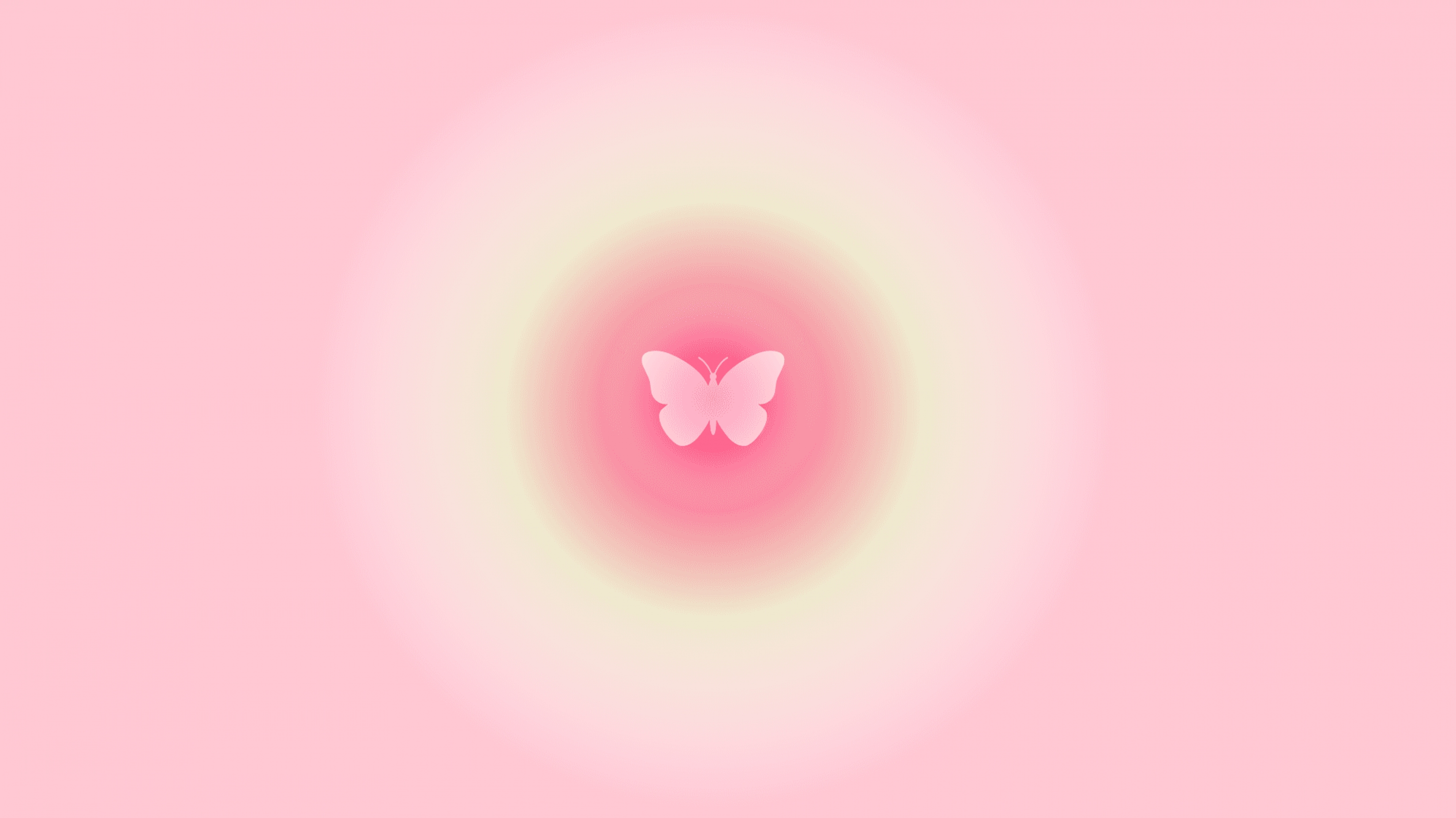 Baby Pink Butterfly Circular wallpaper for Apple iPhone, Apple Watch, Mac, iPad and Apple Watch