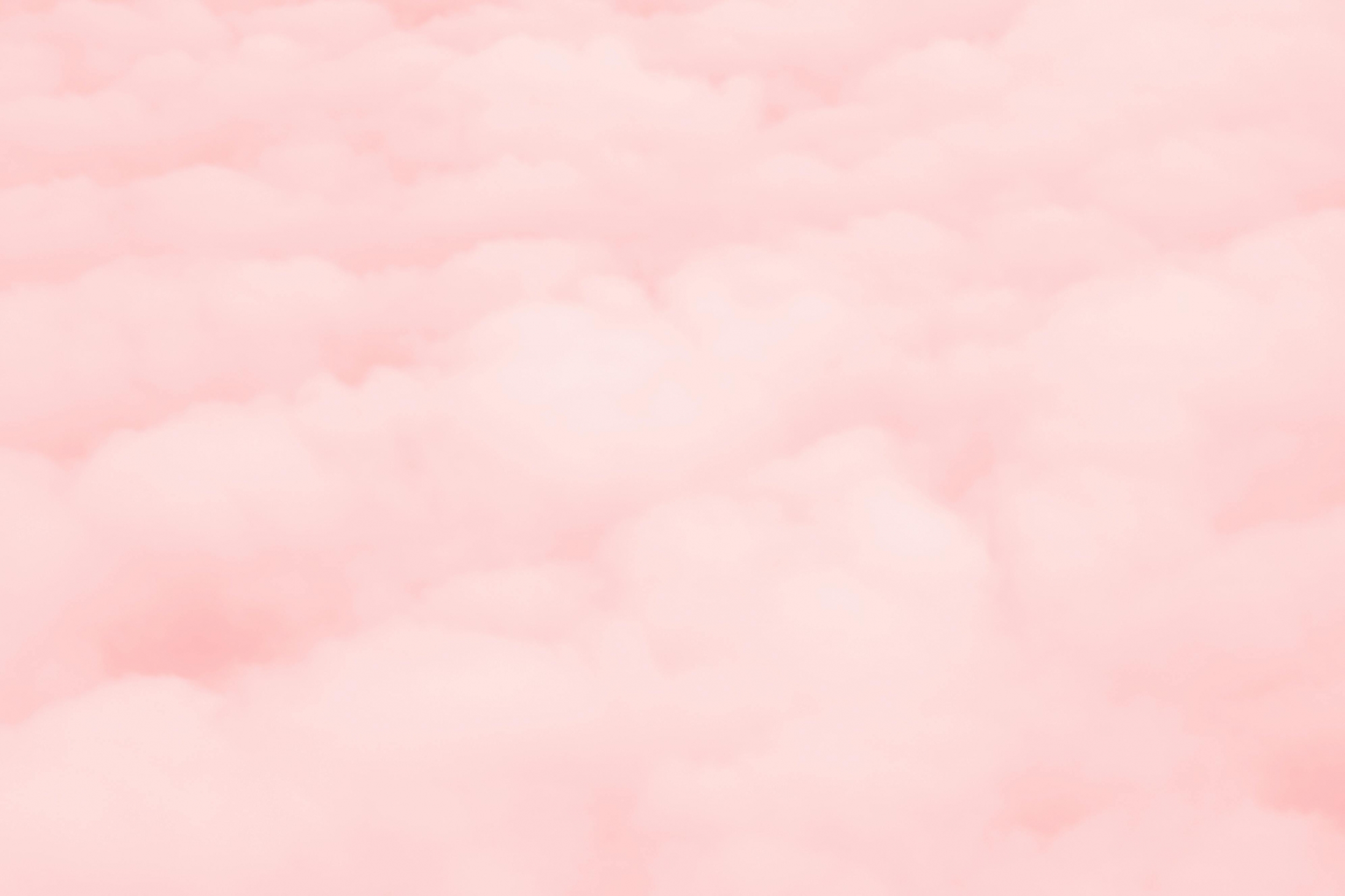 Baby Pink Hues Colored Clouds Girly Simple