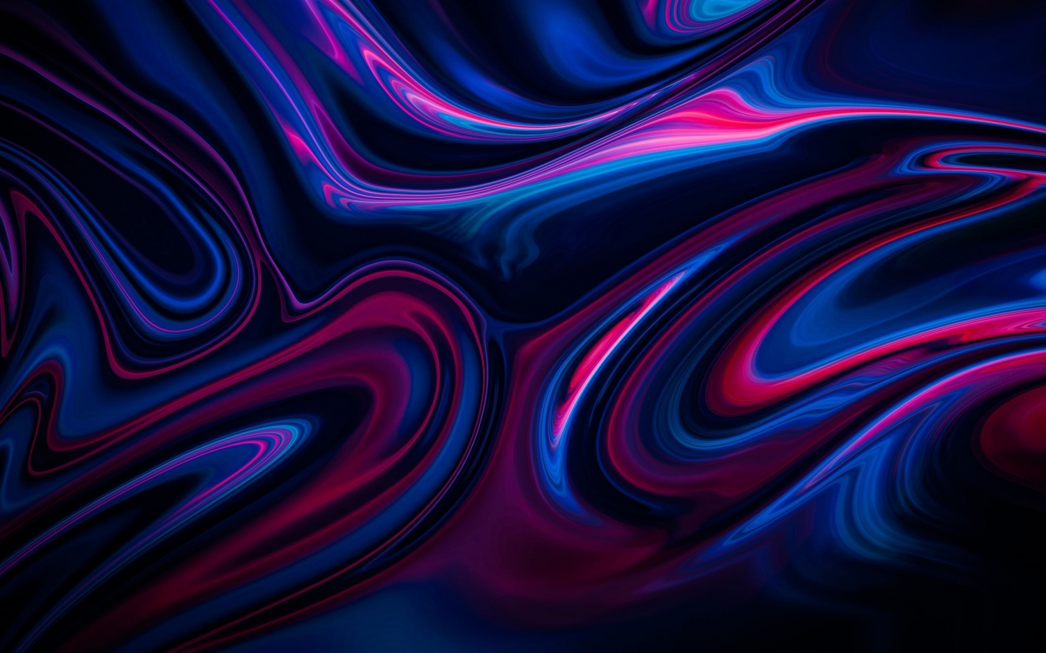 Blue And Purple Paint Swirl Abstract