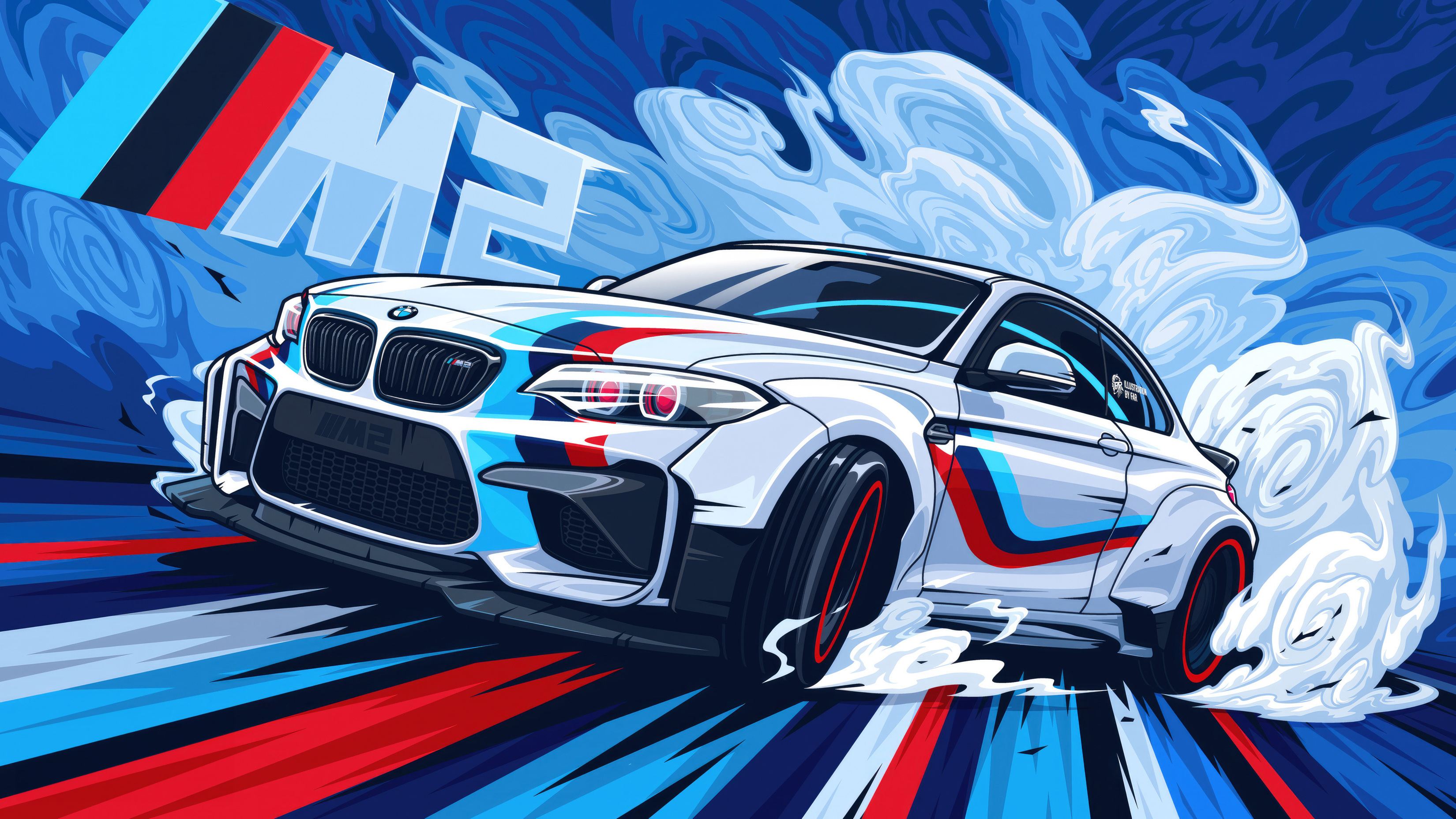 BMW M4 M Series Artwork 4K