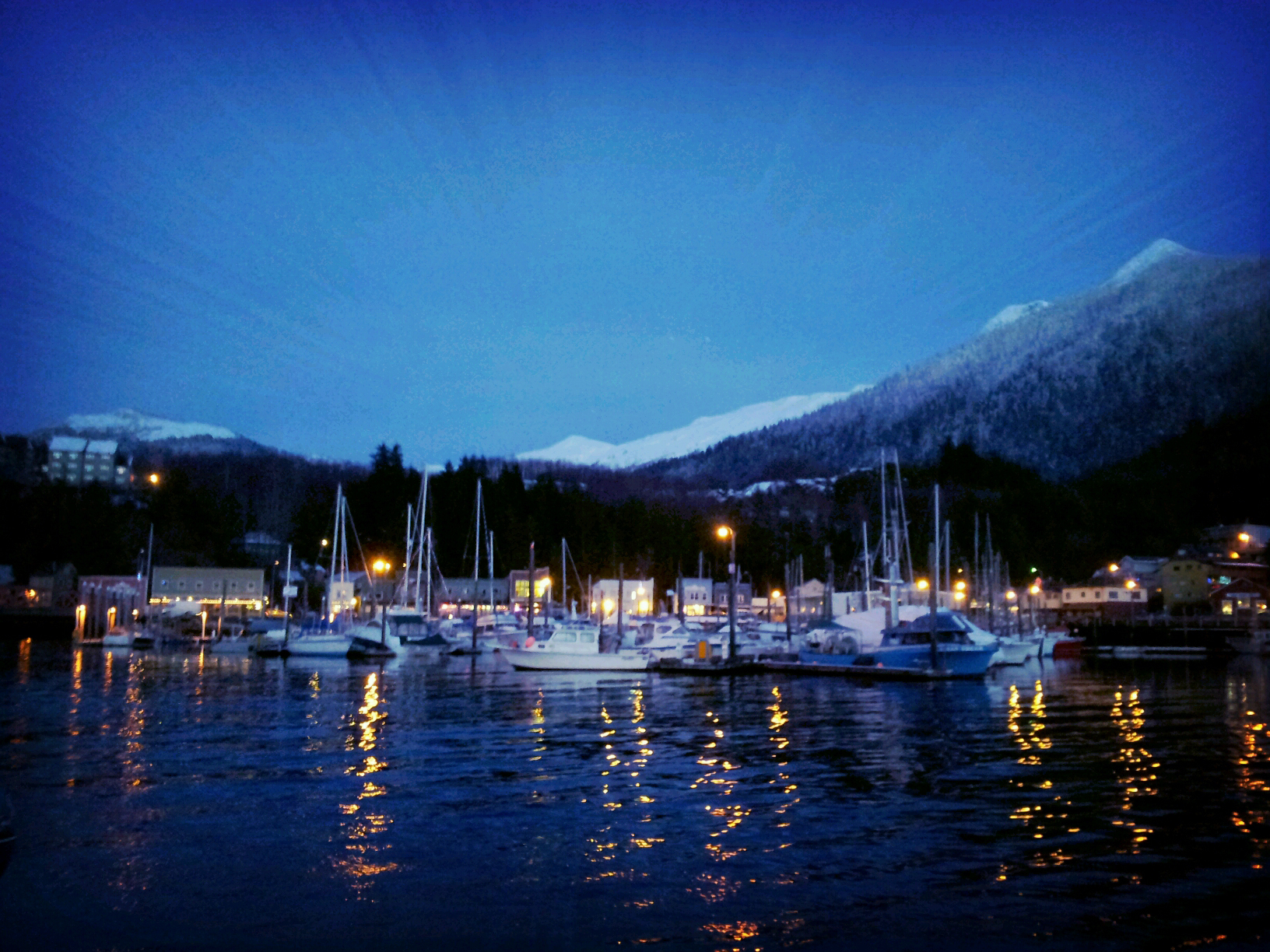 Boats In The Water Mid Winter Ketchikan Small Alaskan Township United States USA