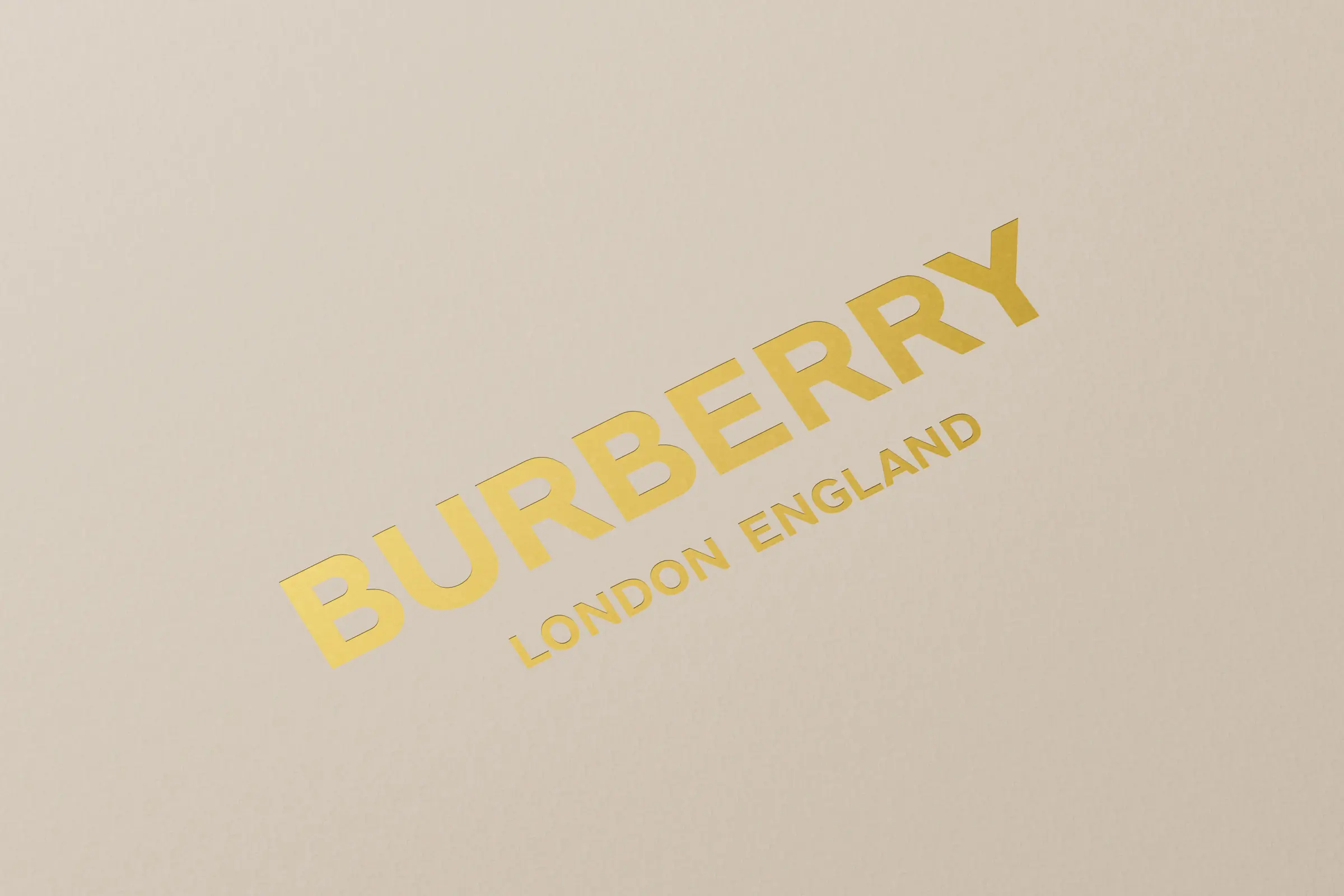 Burberry Logo 3D Metallic Gold