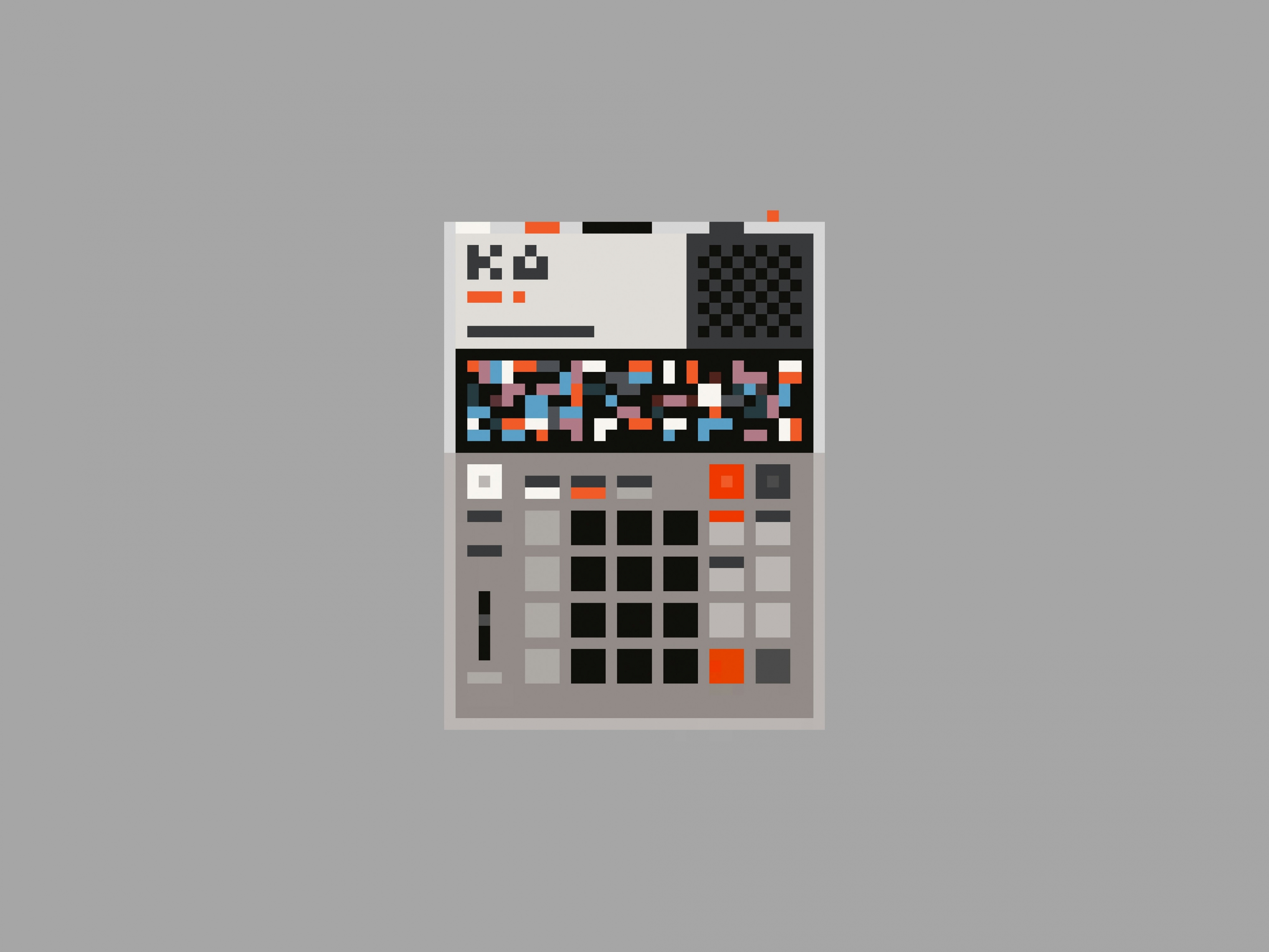 Calculator Pixelated Grey Icons MKBHD Panels Free