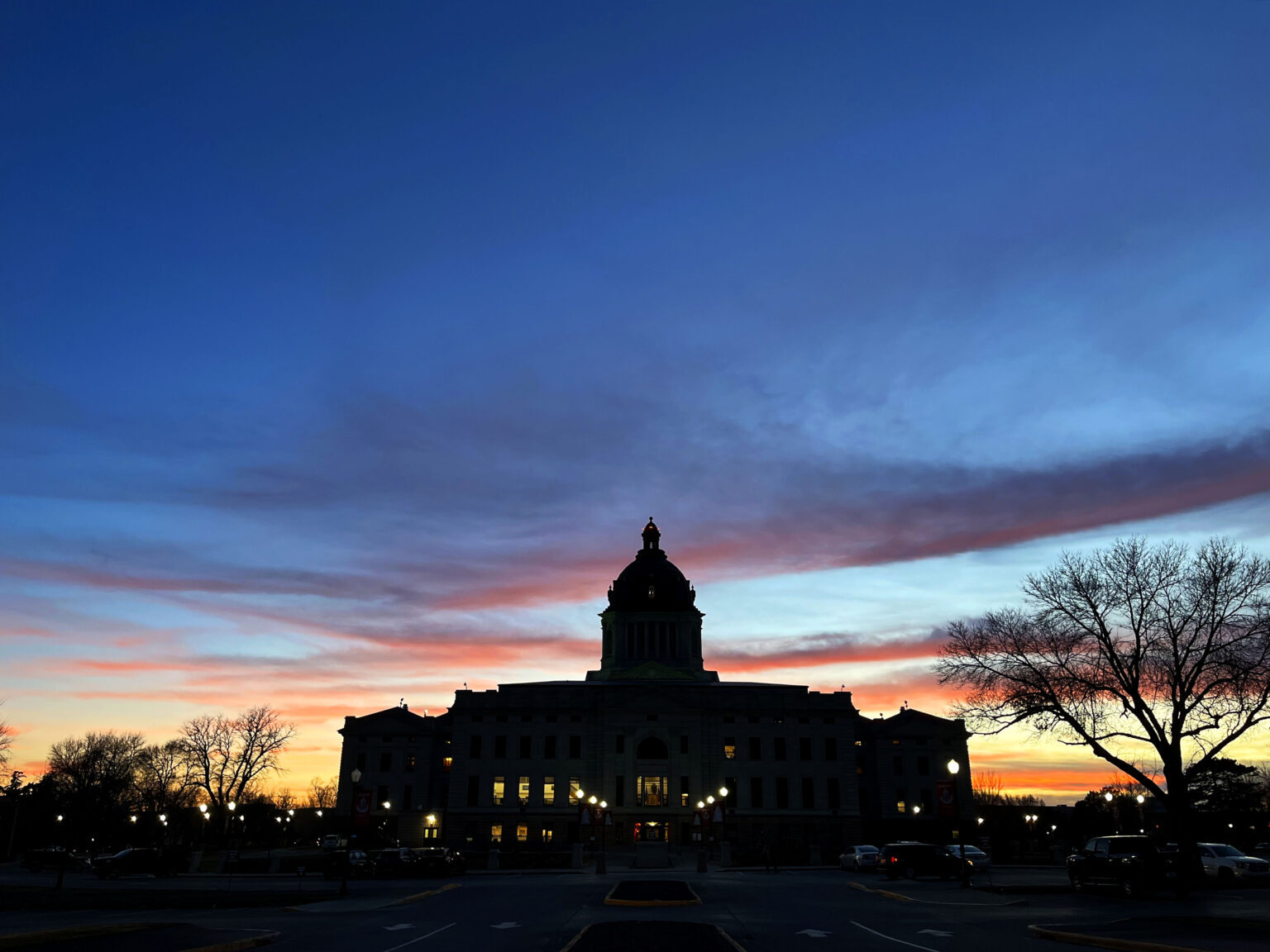 Classical Architecture Silhouette Yankton County South Dakota State United States USA