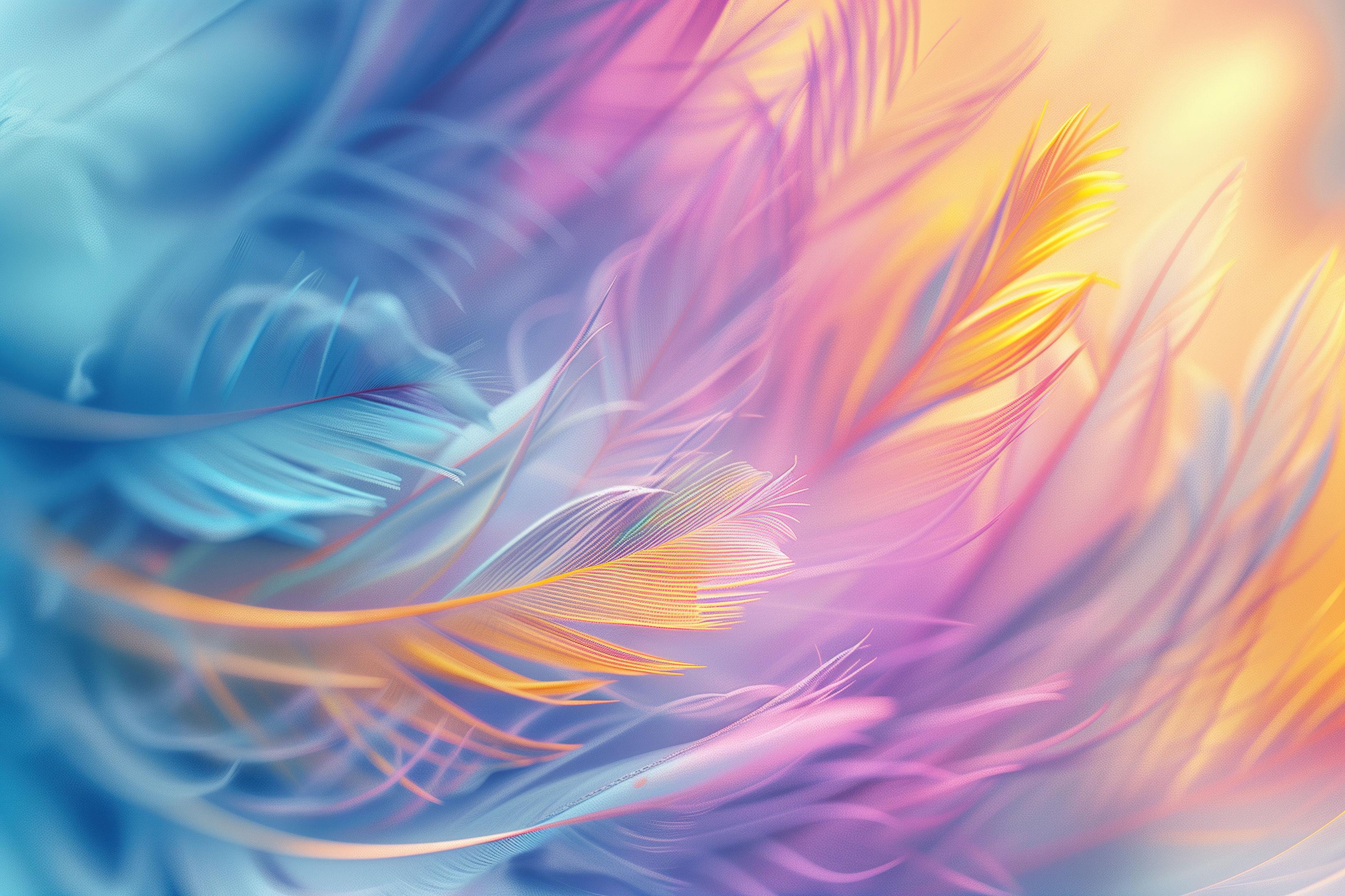 Colorful Feathers Rainbow