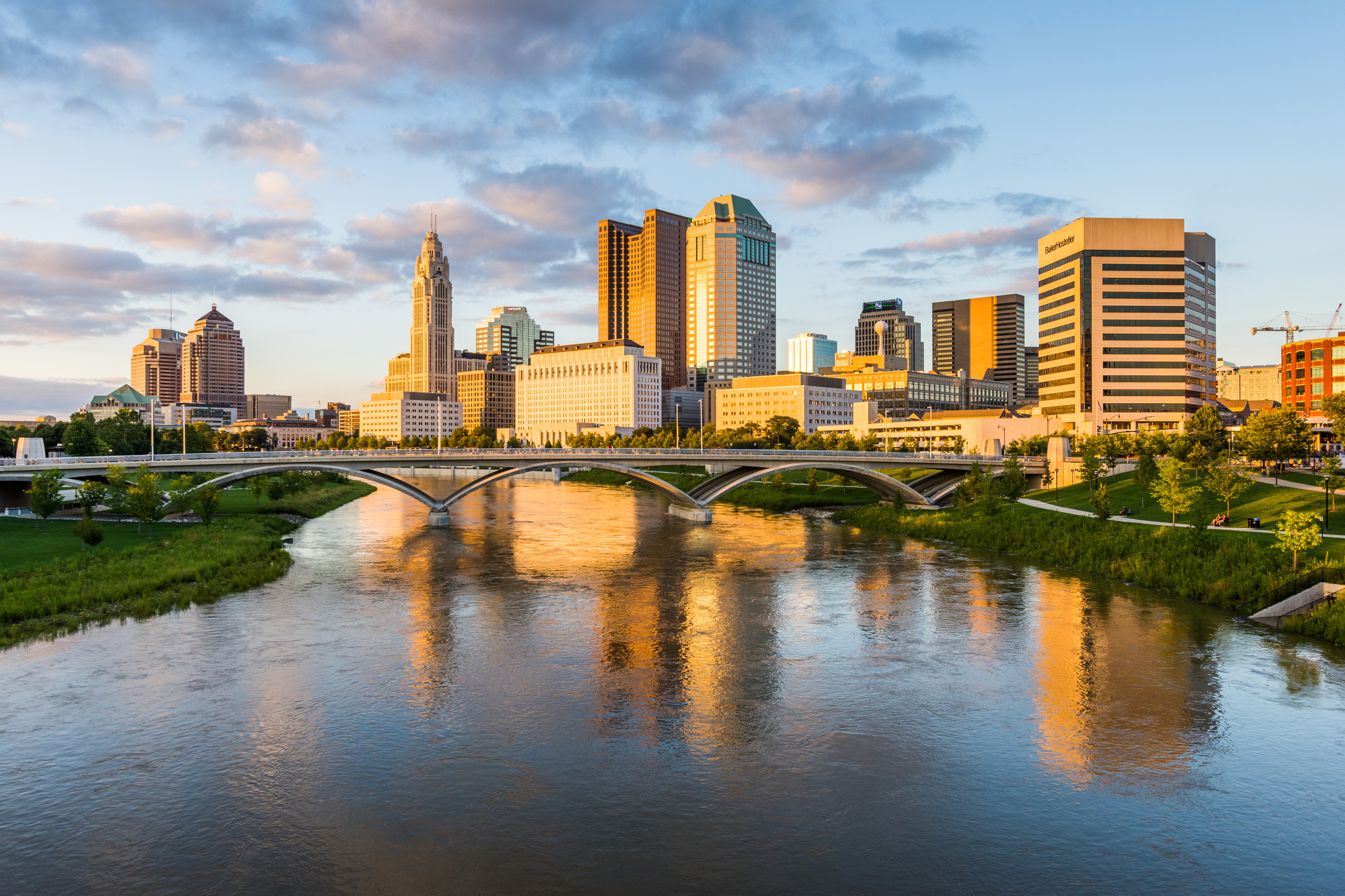 Columbus Ohio Skyline Mural Wallpaper Ohio State United States Of America USA wallpaper for Apple iPhone, Apple Watch, Mac, iPad and Apple Watch