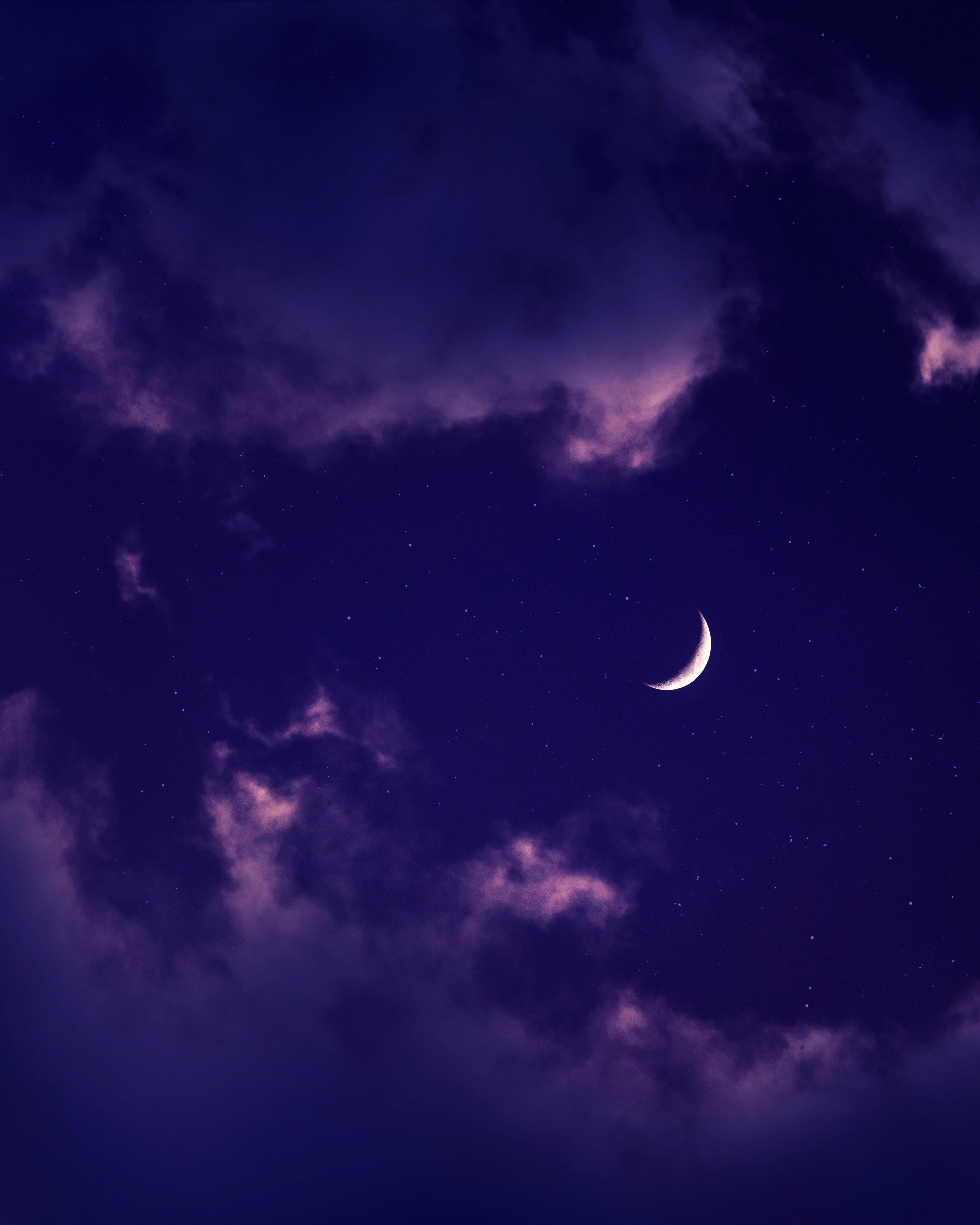 Crescent Moon Blue Purple Best Free Screensavers And Wallpapers For macOS Macs And WindowsOS PCs HD 5K