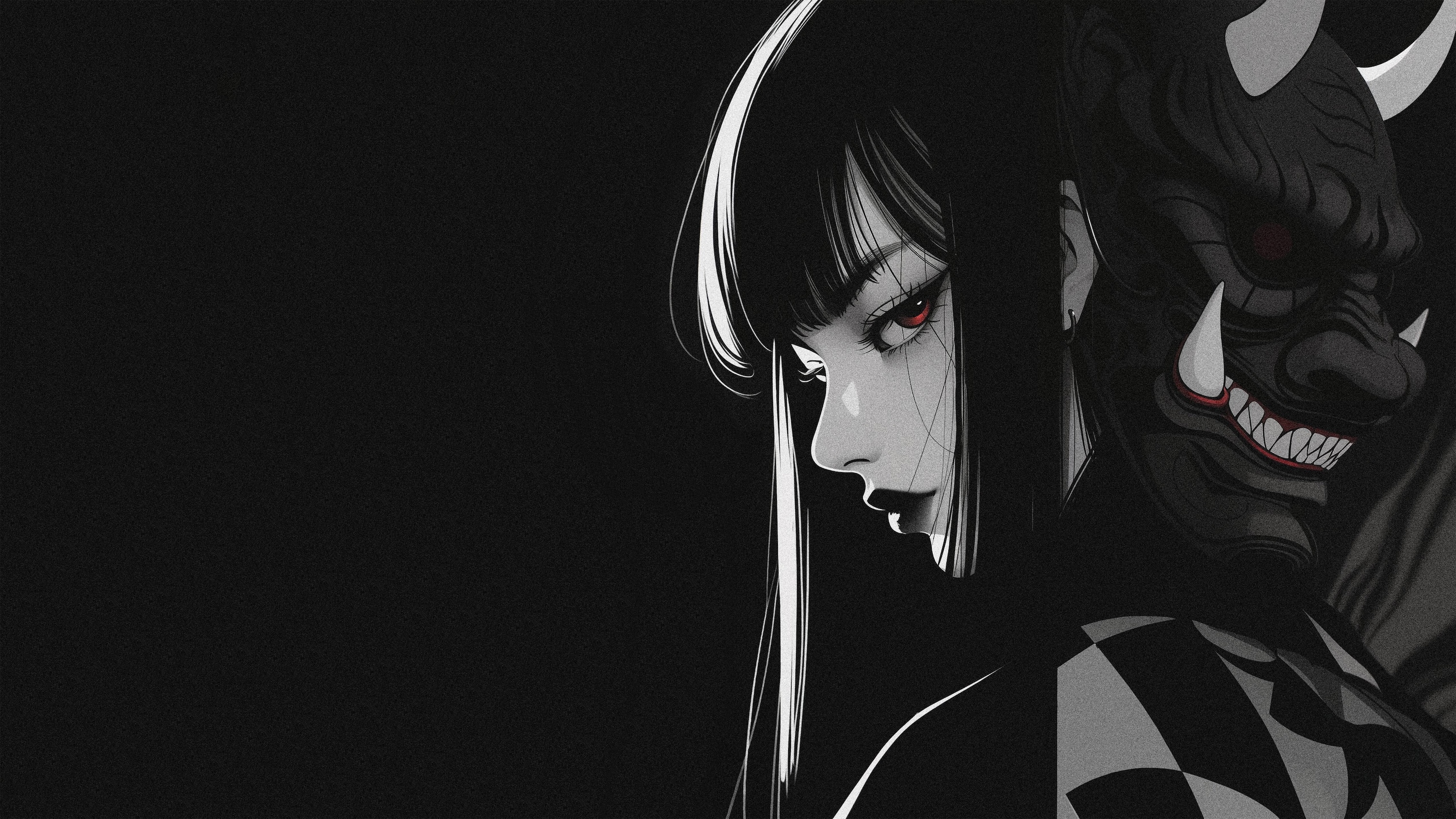 Cute Girl Demon Dark Black And White Anime Best 4K Desktop Wallpapers Backdrops And 8K Backgrounds 12k High Resolution HD Of 2025 For Apple Mac Windows PC Linux Chromebooks