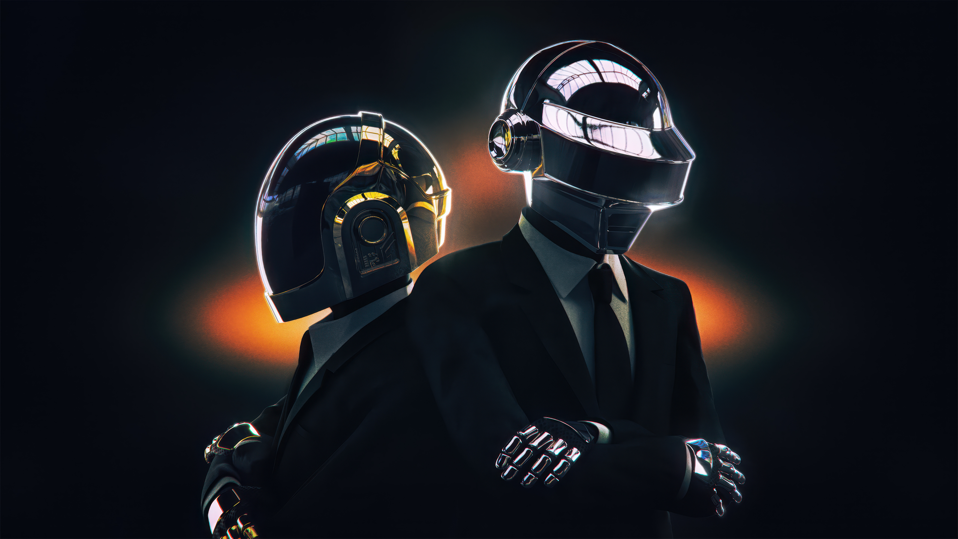 Daft Punk Dark Album Cover 8K Ultra-HD Ultra HD Computer Desktop Image Screensavers Wallpapers Backgrounds Backdrops Display Image Theme 4K Mac And PC