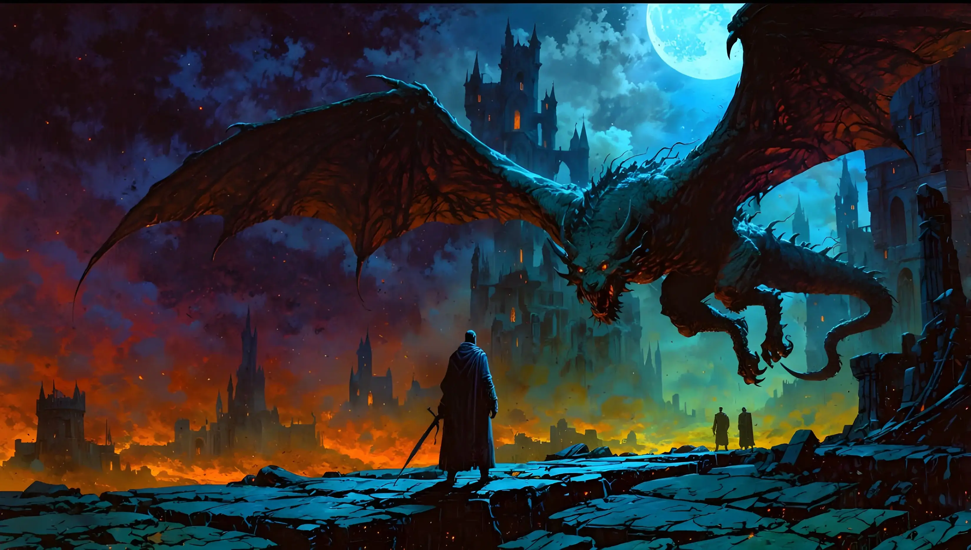 Dark Dragons Demons Swords Best 4K Desktop Wallpapers Backdrops And 8K Backgrounds 12k High Resolution HD Of 2025 For Apple Mac Windows PC Linux Chromebooks