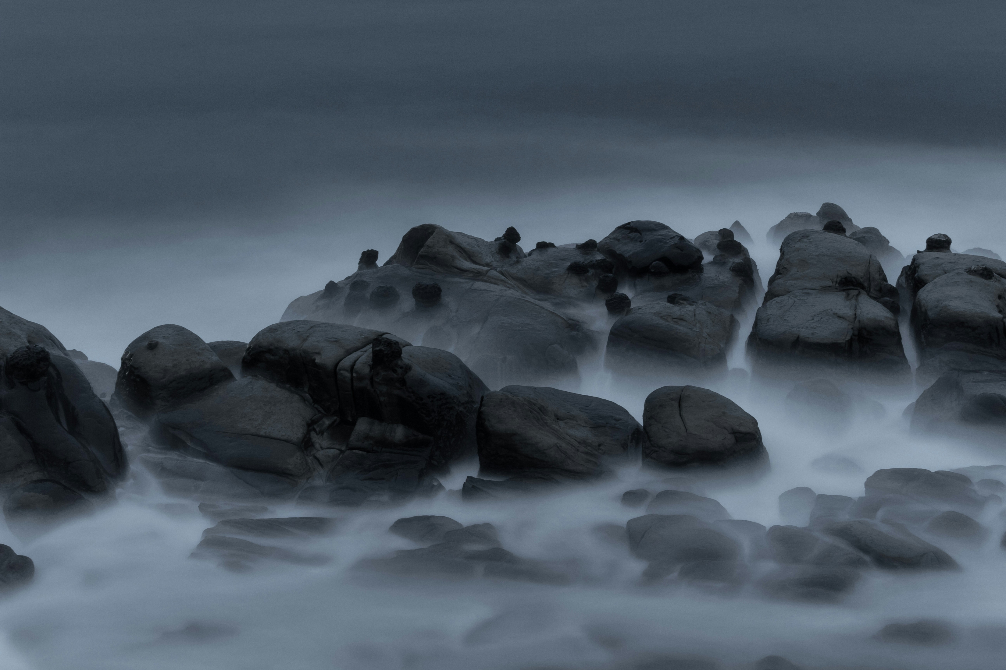 Dark Stones Misty wallpaper for Apple iPhone, Apple Watch, Mac, iPad and Apple Watch