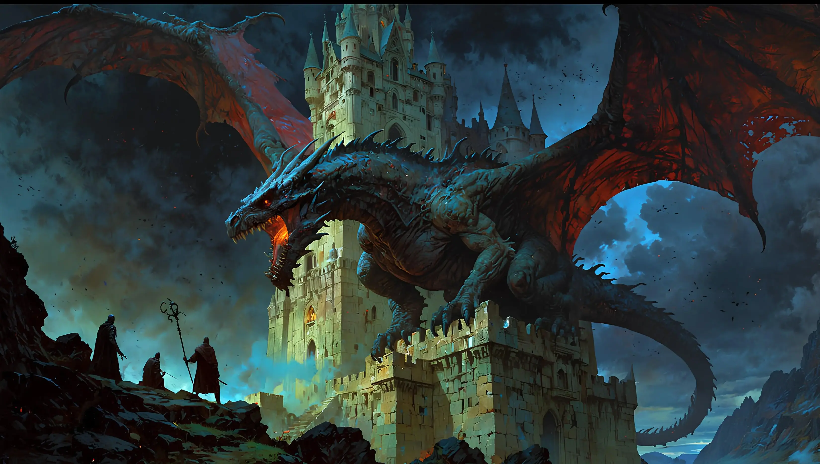 Dragon On A Castle Best 4K Desktop Wallpapers Backdrops And 8K Backgrounds 12k High Resolution HD Of 2025 For Apple Mac Windows PC Linux Chromebooks wallpaper for Apple iPhone, Apple Watch, Mac, iPad and Apple Watch