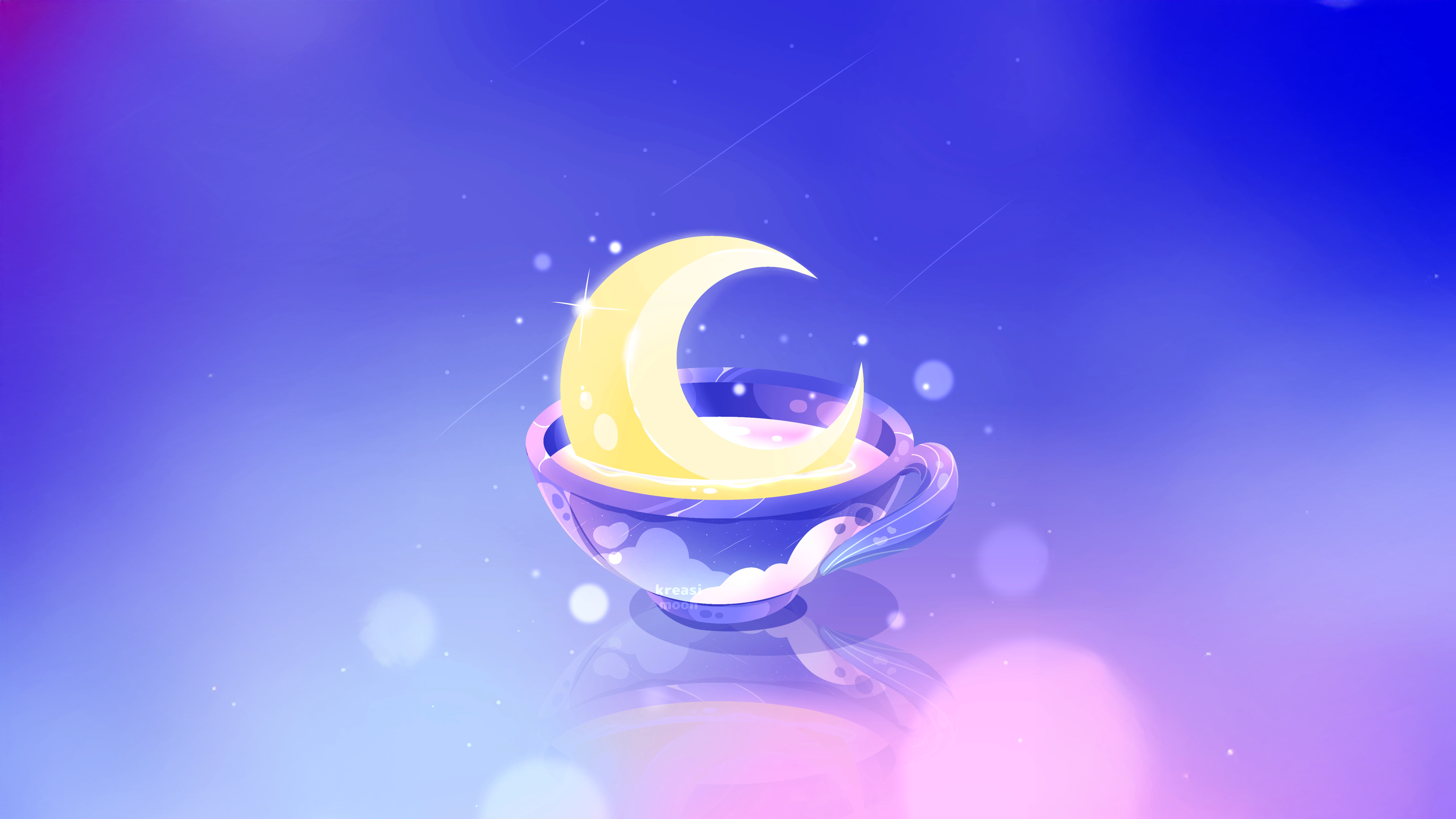 Dreamy Crescent Digital Artwork Top Free 4K 6K 8K Desktop Wallpapers For Mac Windows PC And Linux Ultra HD High Resolution Definition Screensavers Backdrops Backgrounds
