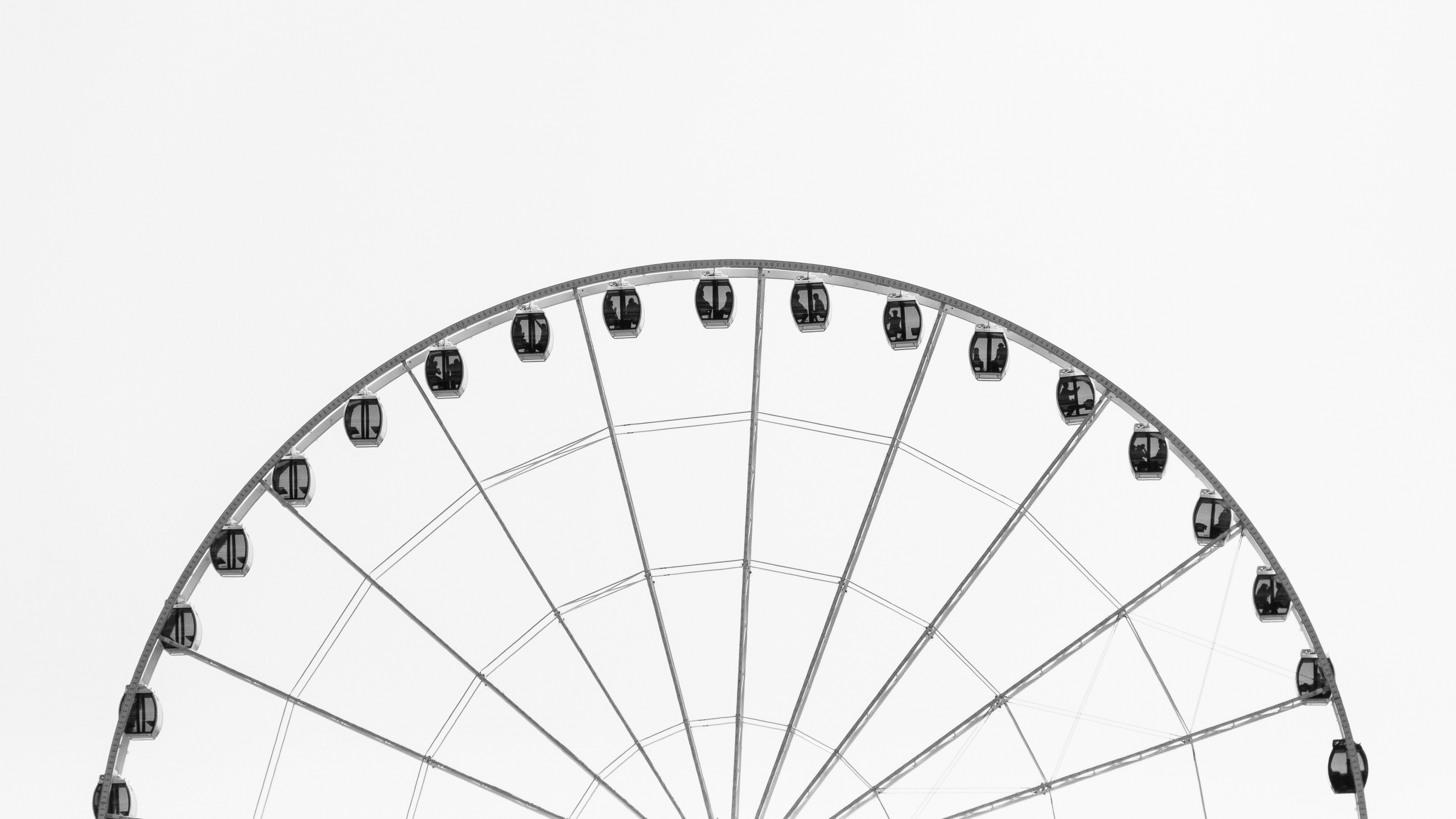 Ferris Wheel Black And White wallpaper for Apple iPhone, Apple Watch, Mac, iPad and Apple Watch