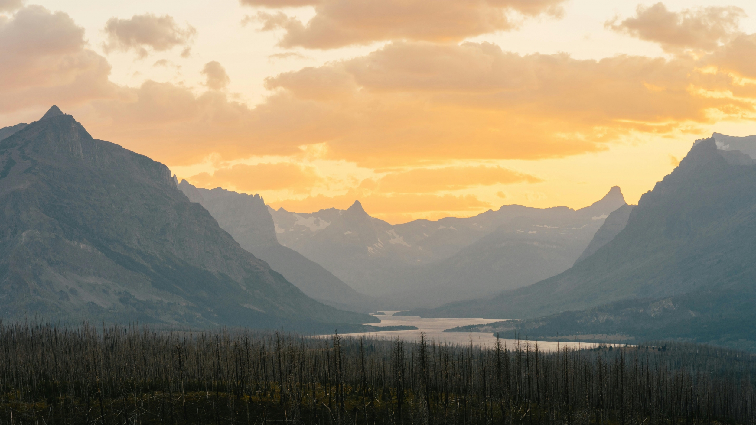 Golden Hour In Between The Mountains