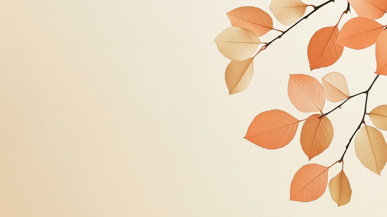 Gorgeous Fall Autumn Seasonal Leaves Muted Color Palette Minimalism