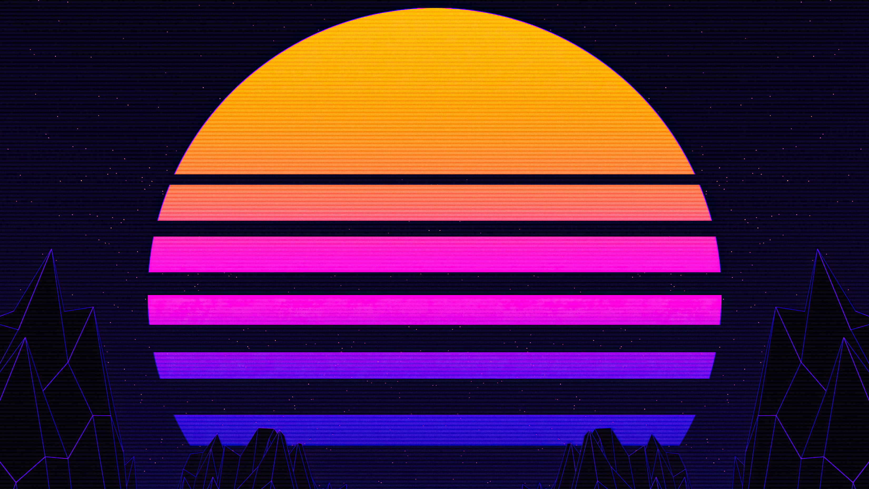 Gradient Retrowave Synthwave Sunrise Sunset 8K Ultra-HD Ultra HD Computer Desktop Image Screensavers Wallpapers Backgrounds Backdrops Display Image Theme 4K Mac And PC