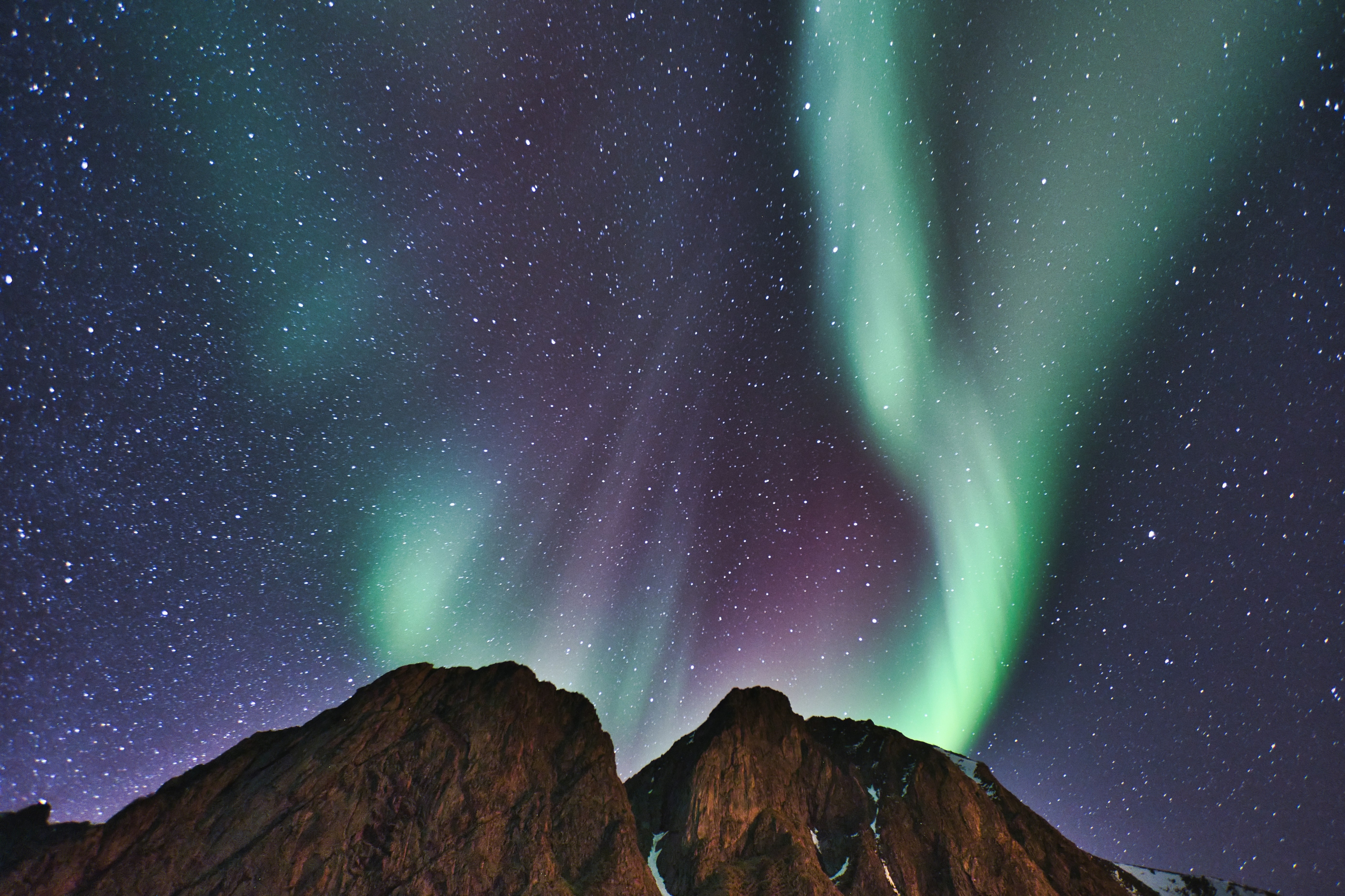 Green Aurora Over Mountain wallpaper for Apple iPhone, Apple Watch, Mac, iPad and Apple Watch