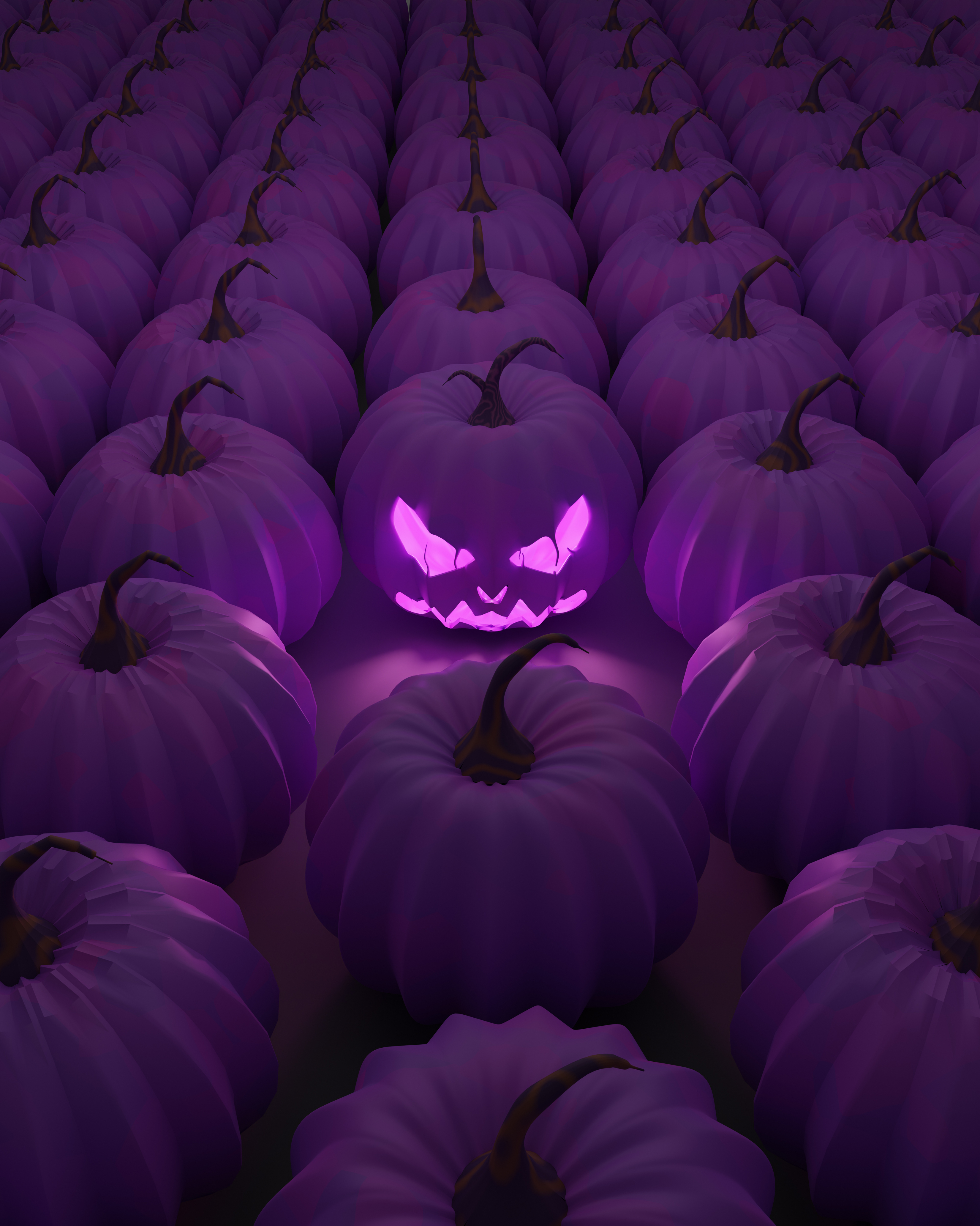 Halloween Pumpkin Purple High Resolution Ultra HD 5K Desktop Screensavers And Wallpapers For macOS And Windows PCs