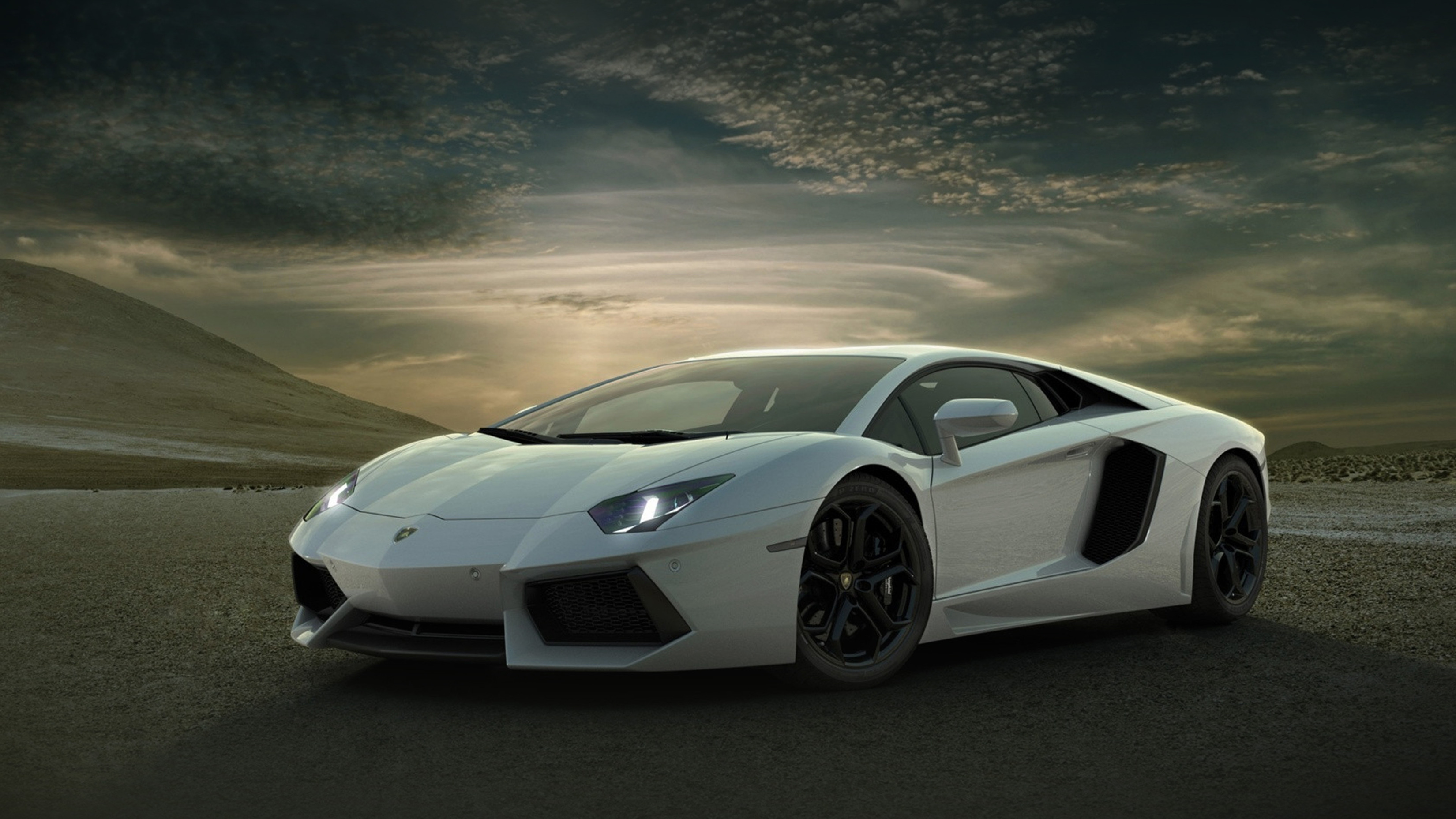 Lamborghini Car Exotic White Art 4K Wallpaper Cars