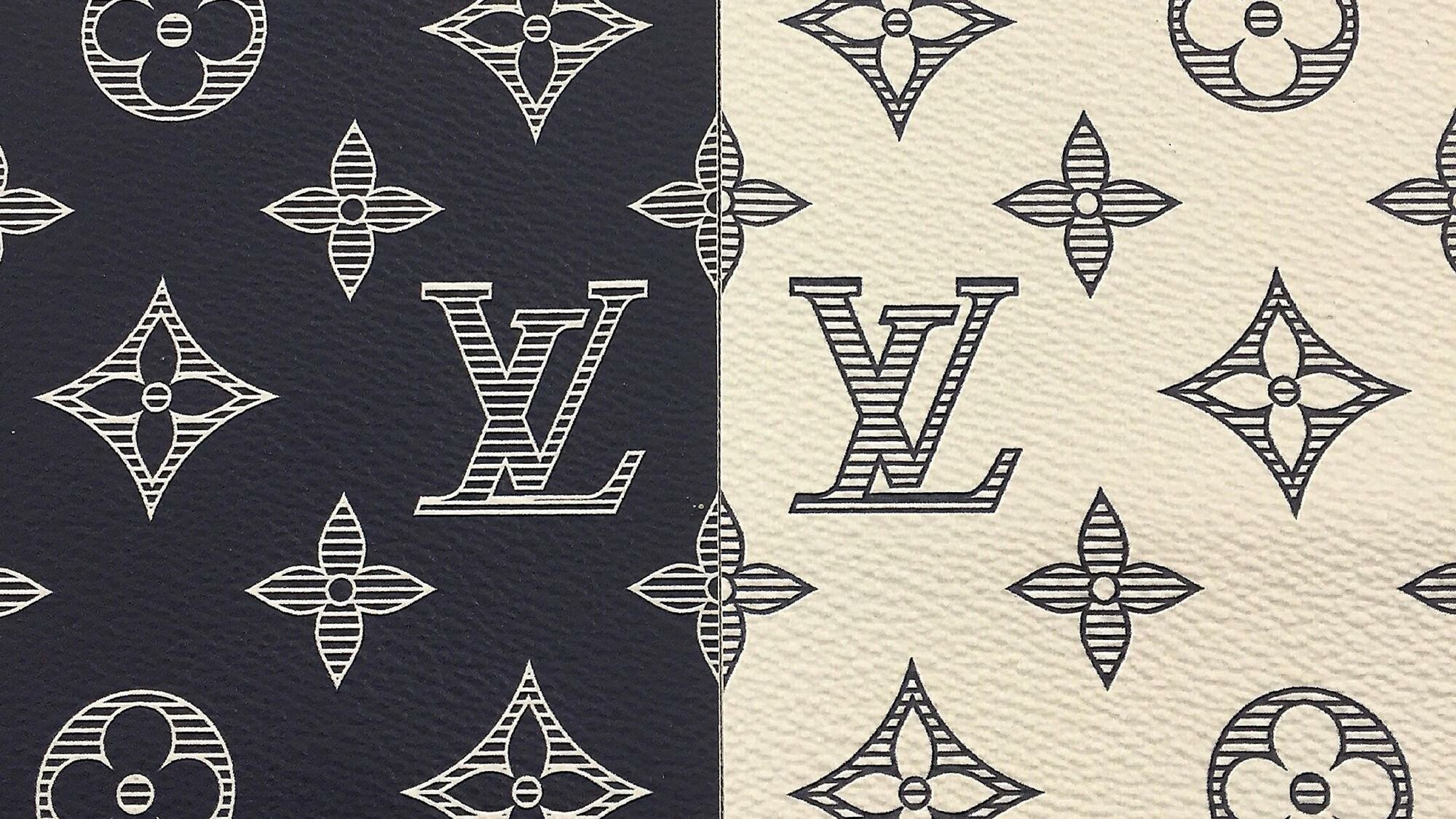 Louis Vuitton Luxury Brand Black And White Cream