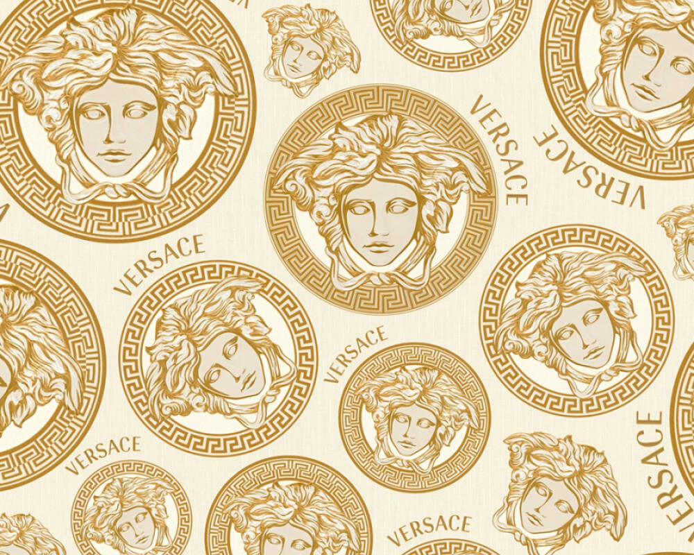 Luxury Official Versace Medusa Gold Pattern wallpaper for Apple iPhone, Apple Watch, Mac, iPad and Apple Watch