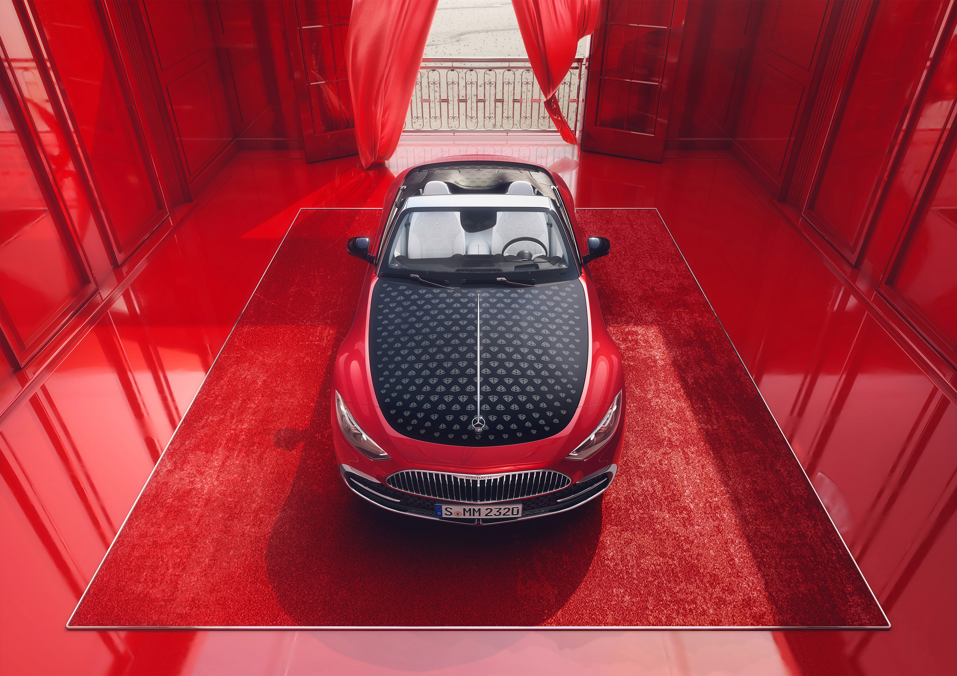 Mercedes Maybach Sl Red 8K Ultra-HD Ultra HD Computer Desktop Image Screensavers Wallpapers Backgrounds Backdrops Display Image Theme 4K Mac And PC