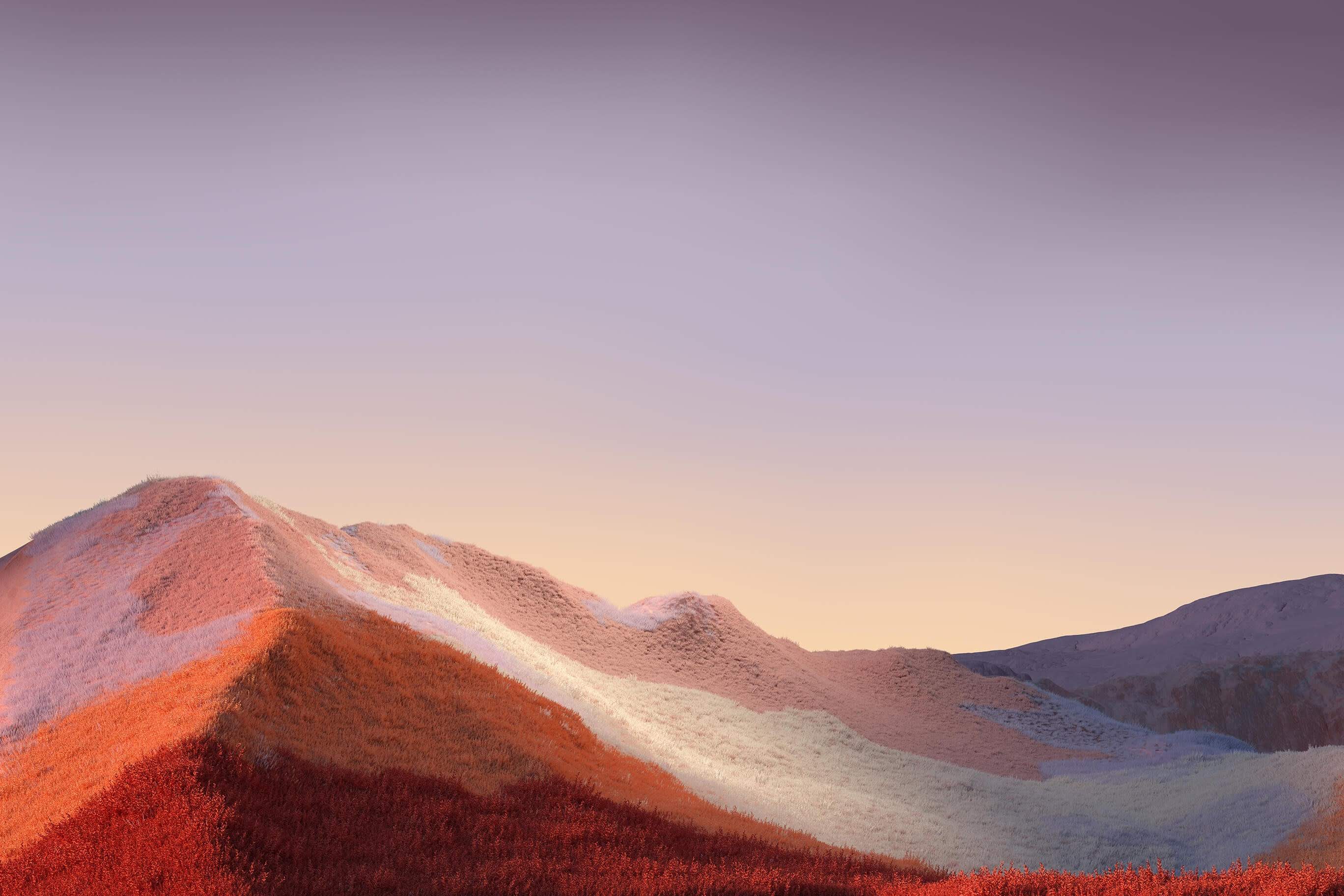 Microsoft Surface Pro 7 Stock Mountains Sunrise