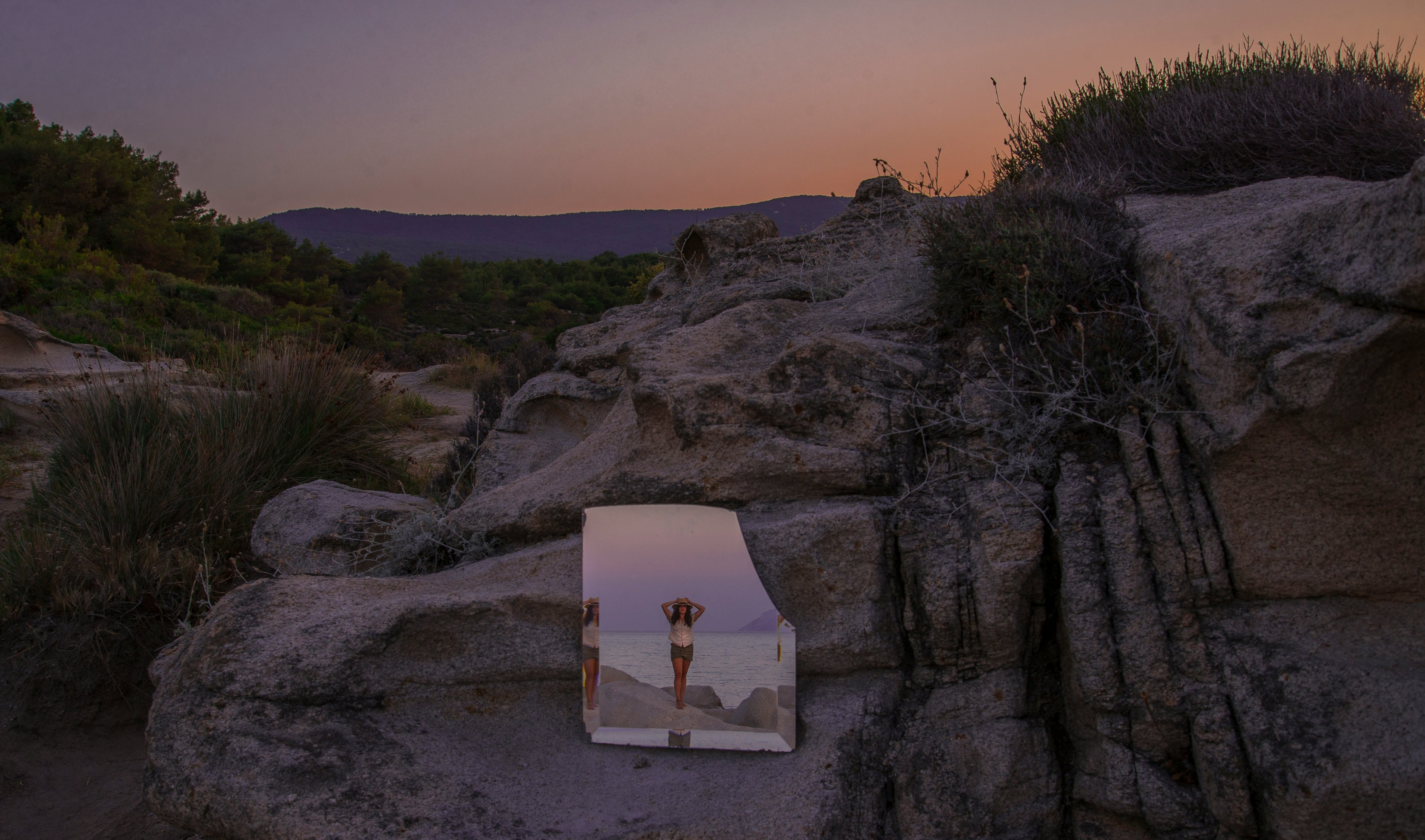 Mirror In The Desert Sunrise HD