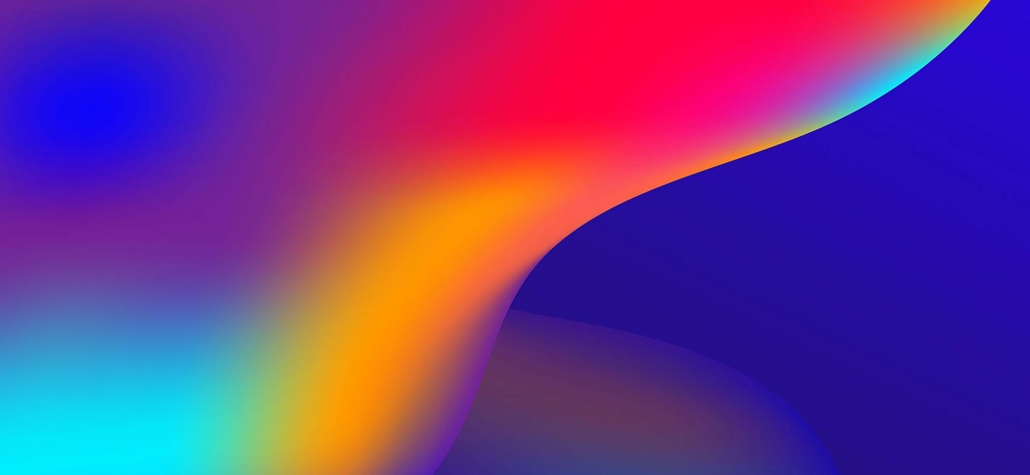 Multicolor Rainbow Gradient Liquid 3D Digital Artwork