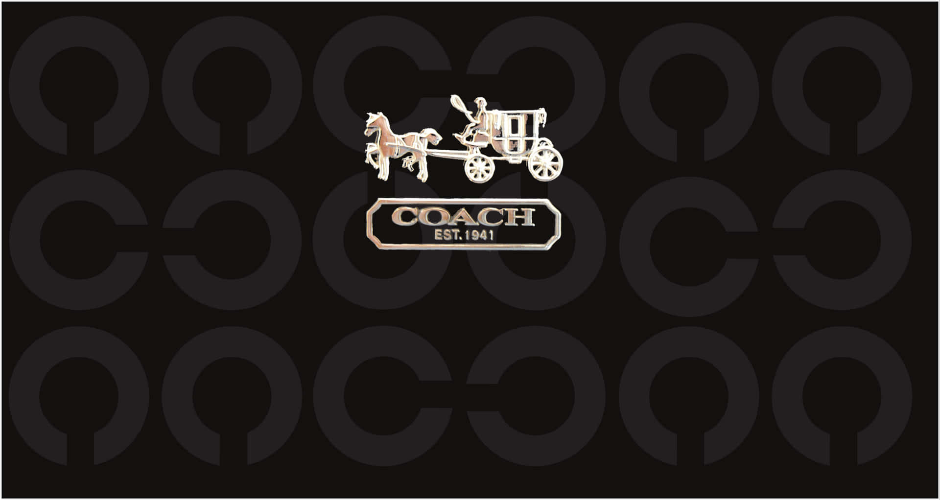 Official Coach Logo Metallic Black wallpaper for Apple iPhone, Apple Watch, Mac, iPad and Apple Watch