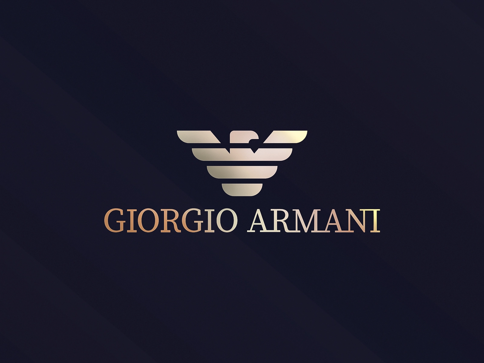 Official Luxury Brand Giorgio Armani Navy Blue