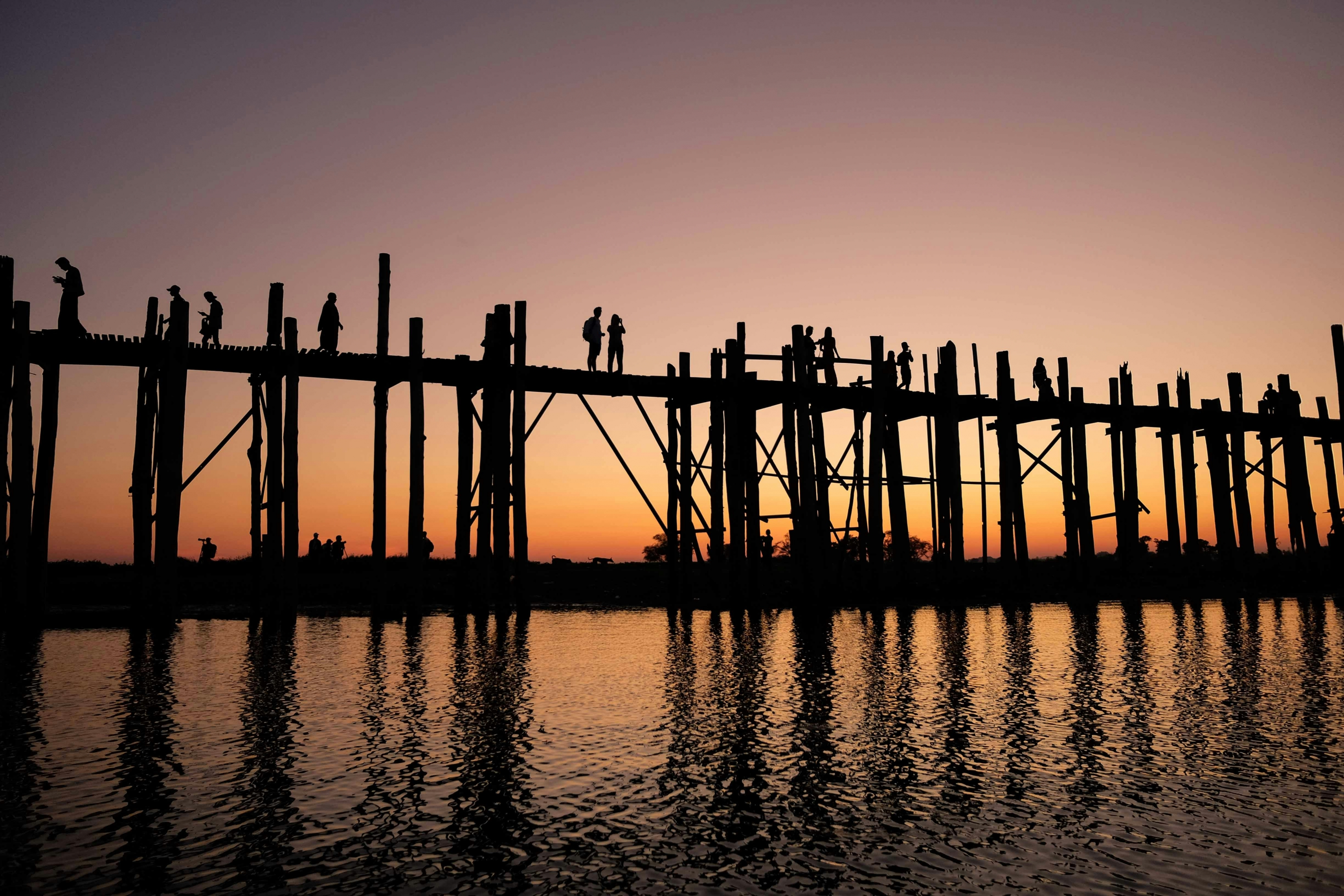 Old Bridge At Sunset wallpaper for Apple iPhone, Apple Watch, Mac, iPad and Apple Watch