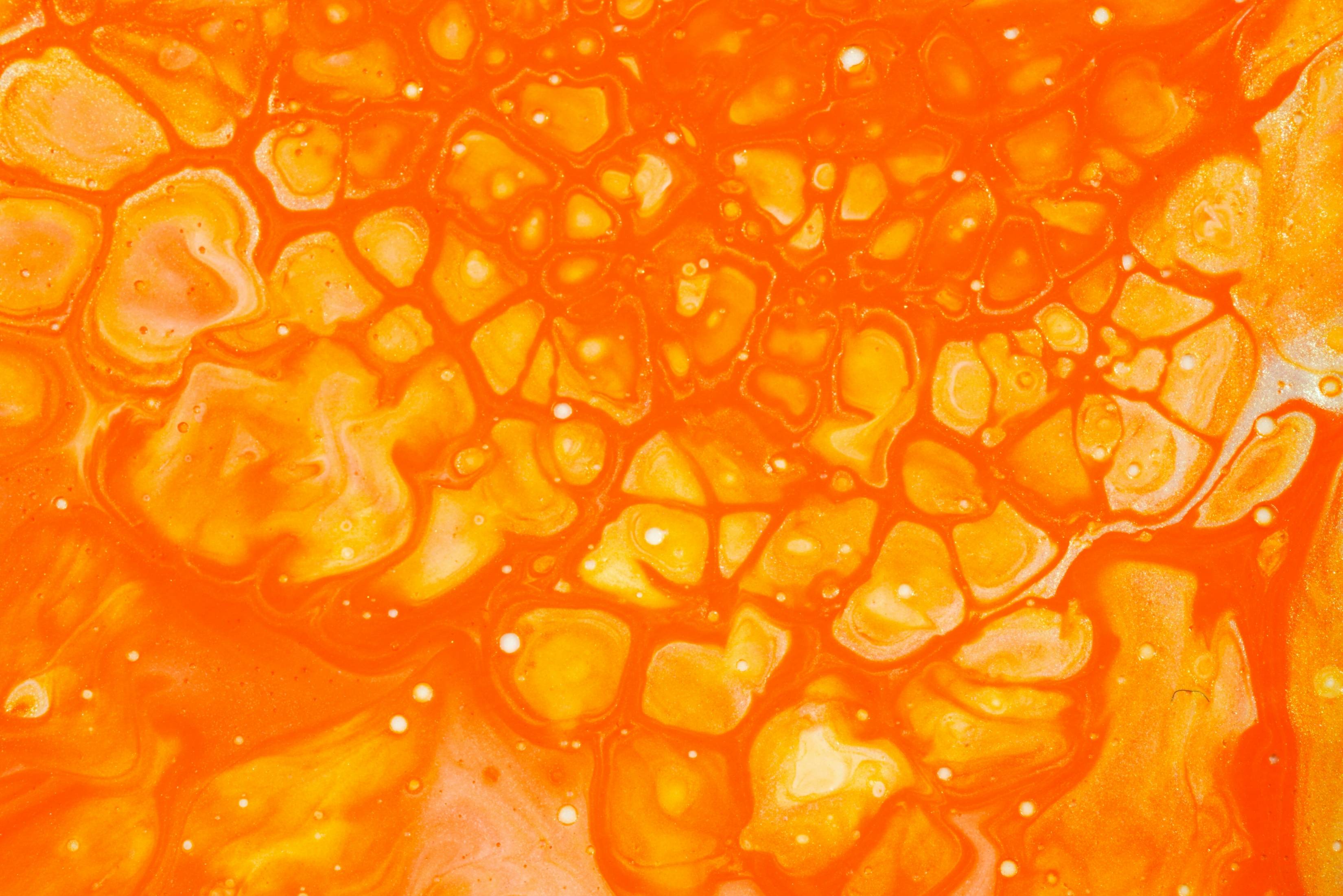 Orange Paint Liquid Bubbles wallpaper for Apple iPhone, Apple Watch, Mac, iPad and Apple Watch