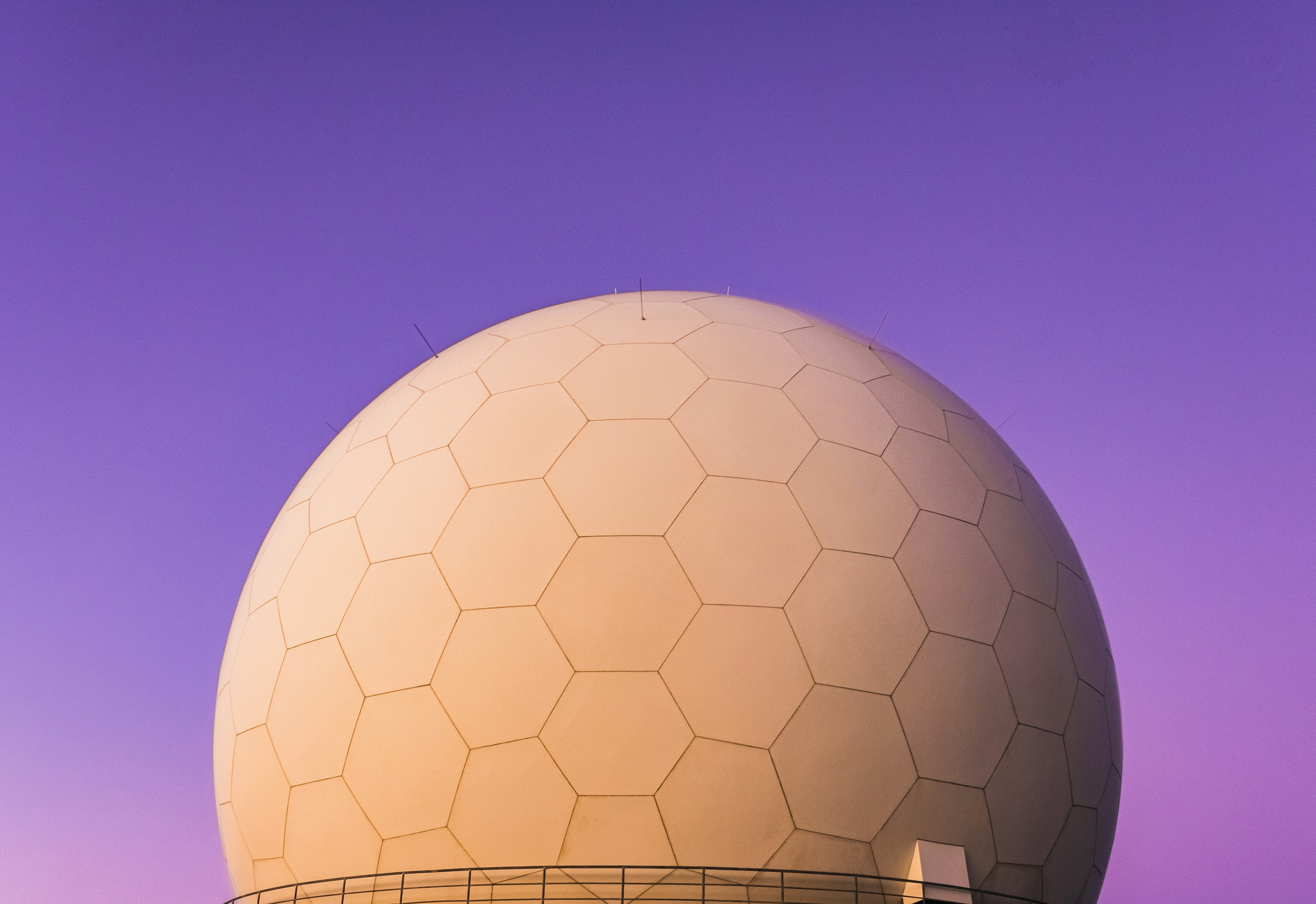 Orb Circular Structure Architecture Purple Sky