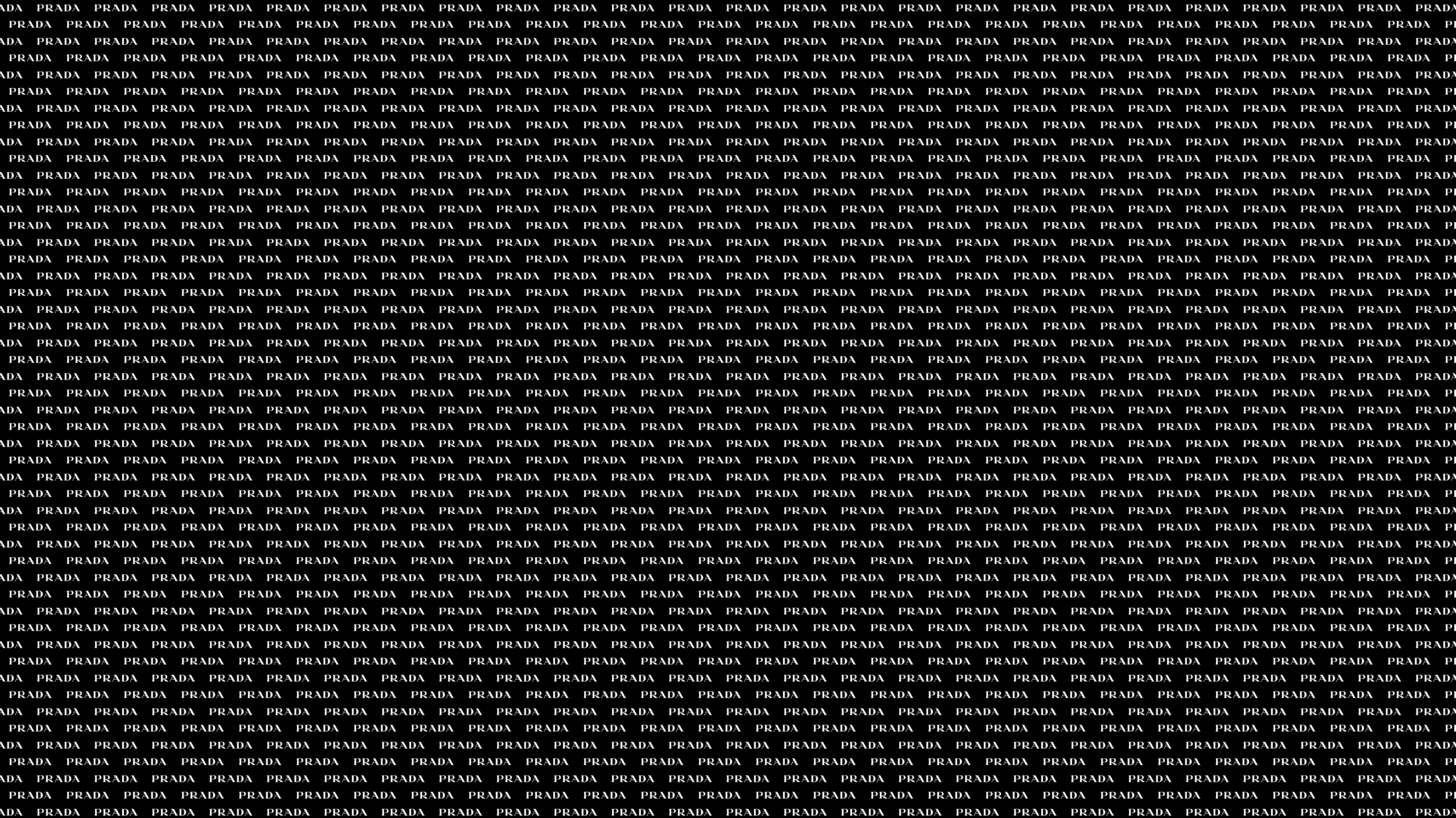 Pattern Repeating Small Text Prada Brand Logo