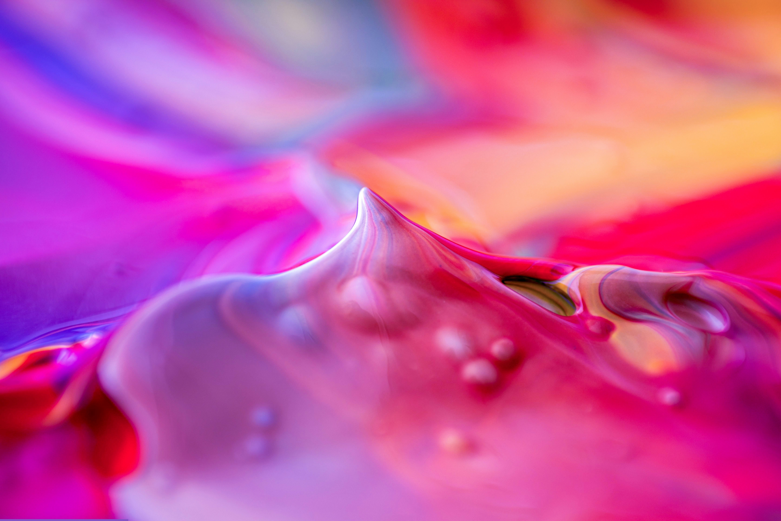 Pink Purple Acrylic Liquid Abstract Artwork