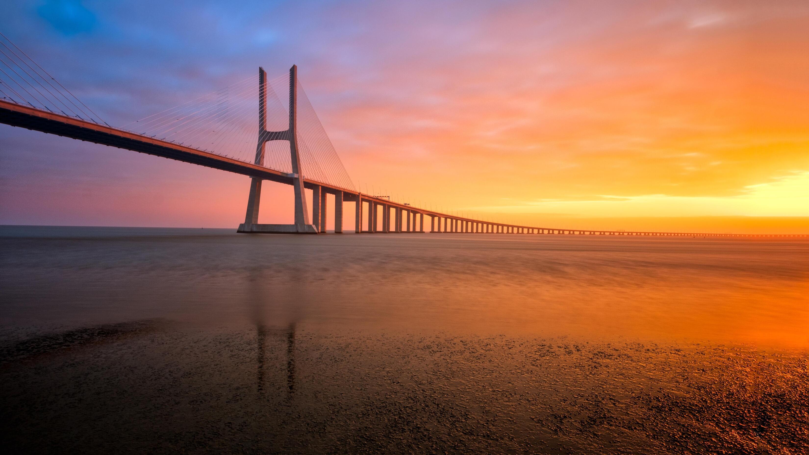 Portugal Bridge At Sunset Ultrawide Wallpapers 2025 Best Ultra HD High Resolution 4K Desktop Backgrounds Wallpapers For Mac Linux And Windows PC macOS