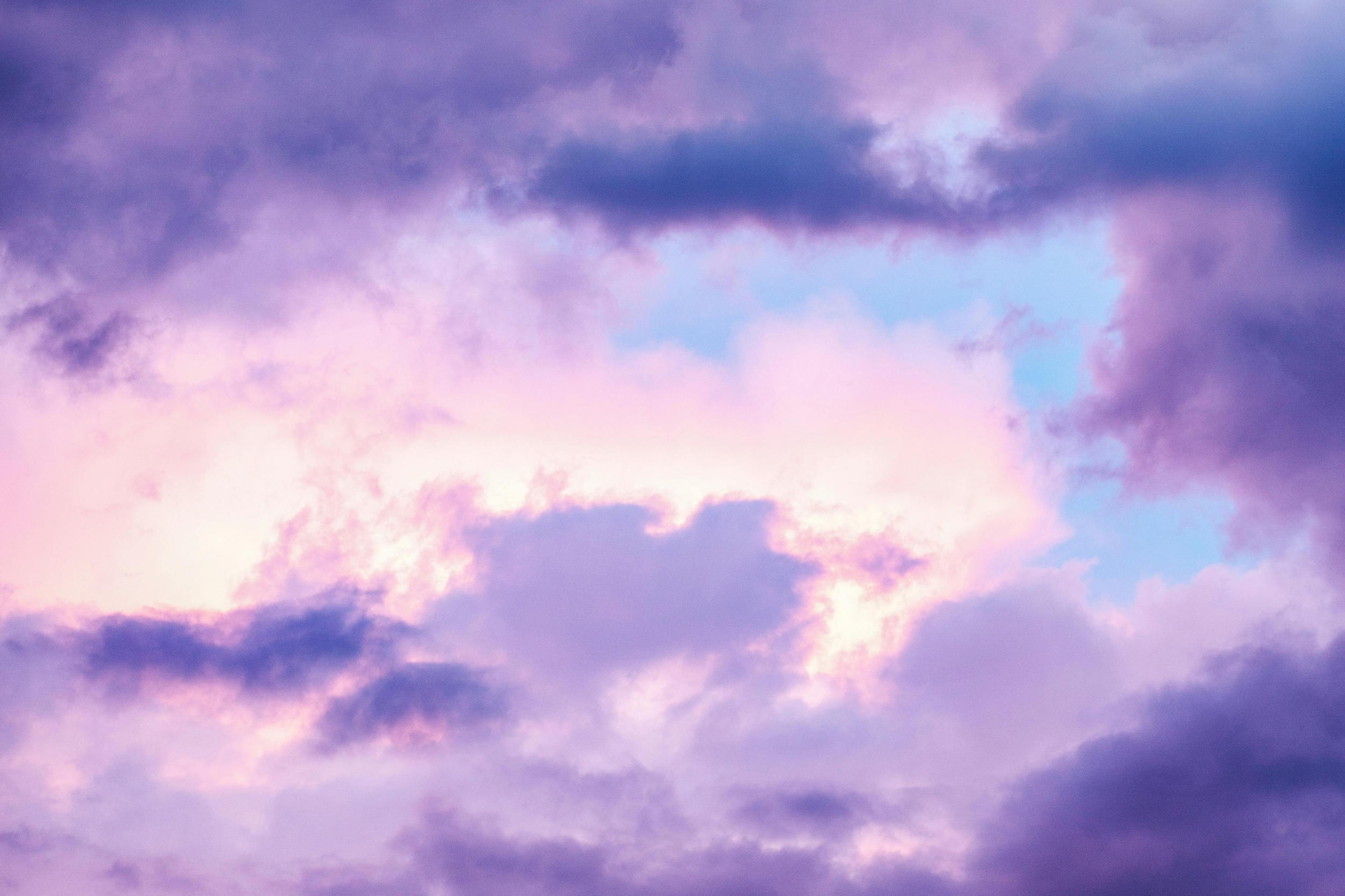 Purple And Pink Clouds Colorful Vibrant